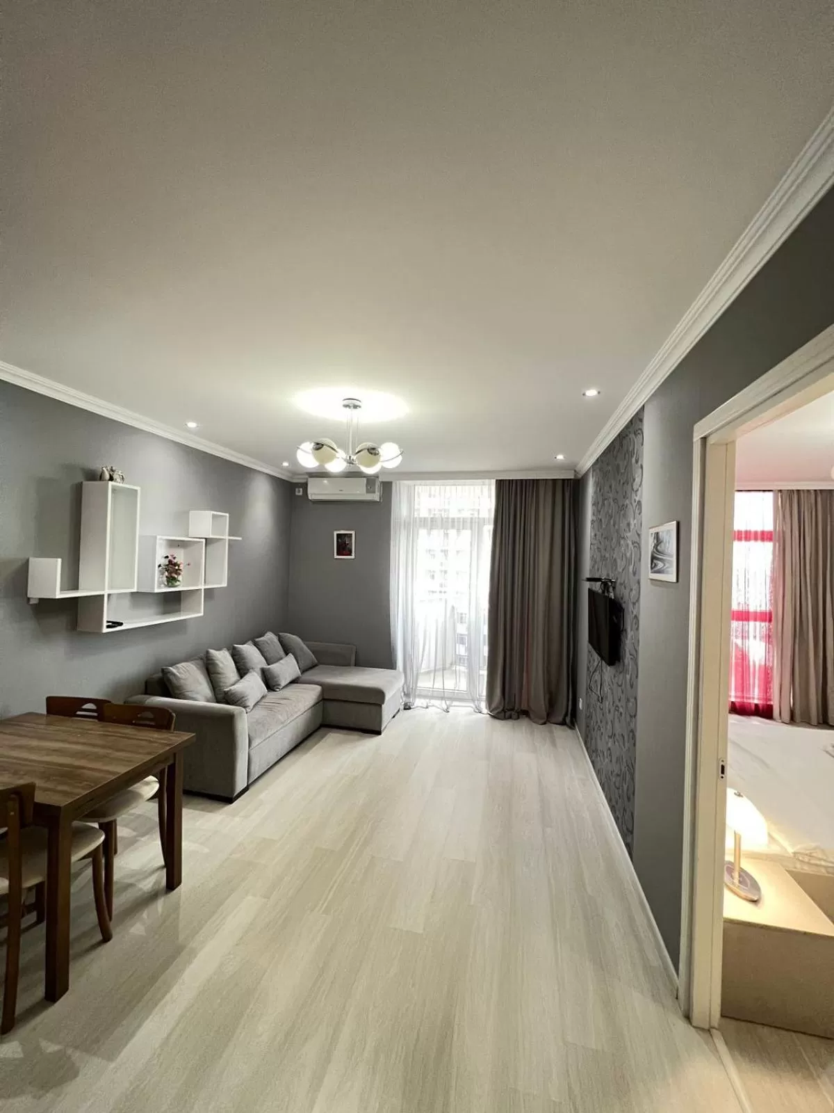 TV and multimedia, Seating Area in Aparthotel Holiday Lux Batumi