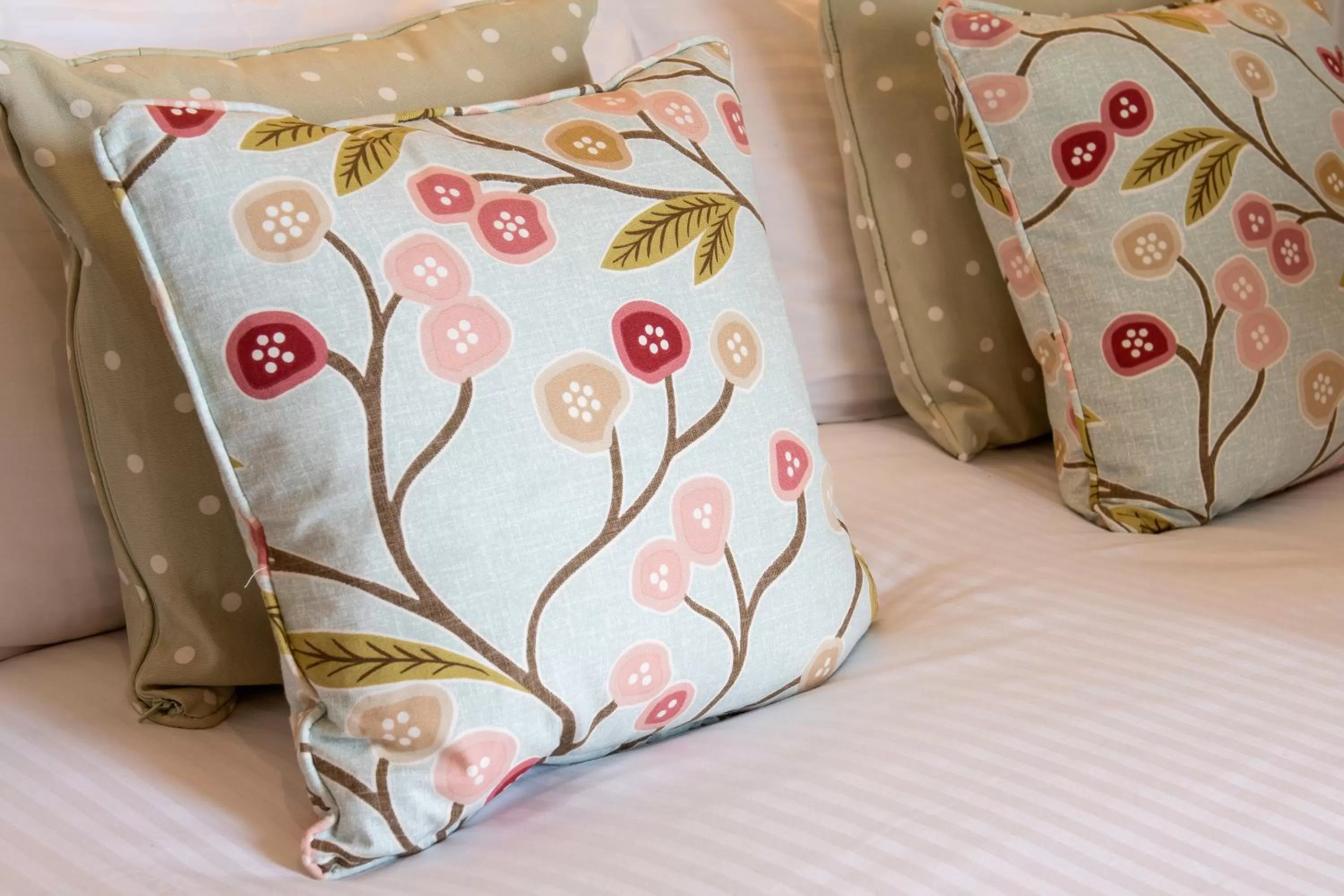 Bed in The Farmhouse at Bodnant Welsh Food