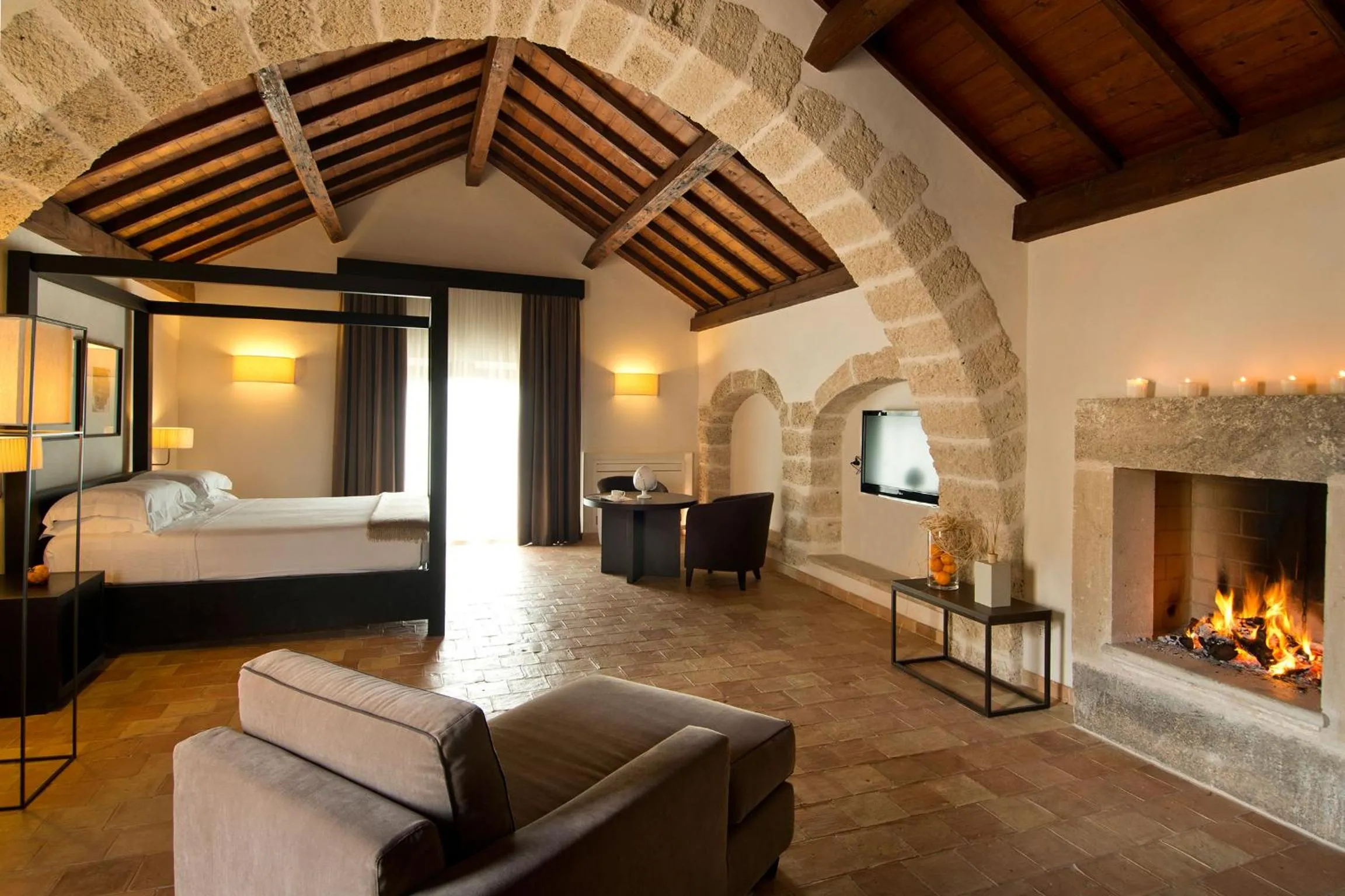 Bed in Relais Histò San Pietro Sul Mar Piccolo