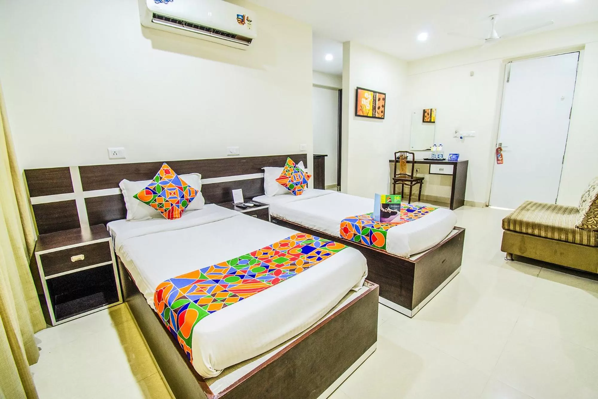 Bed in FabHotel Pride Inn - Nr TCS Deccan Park, Hitech City