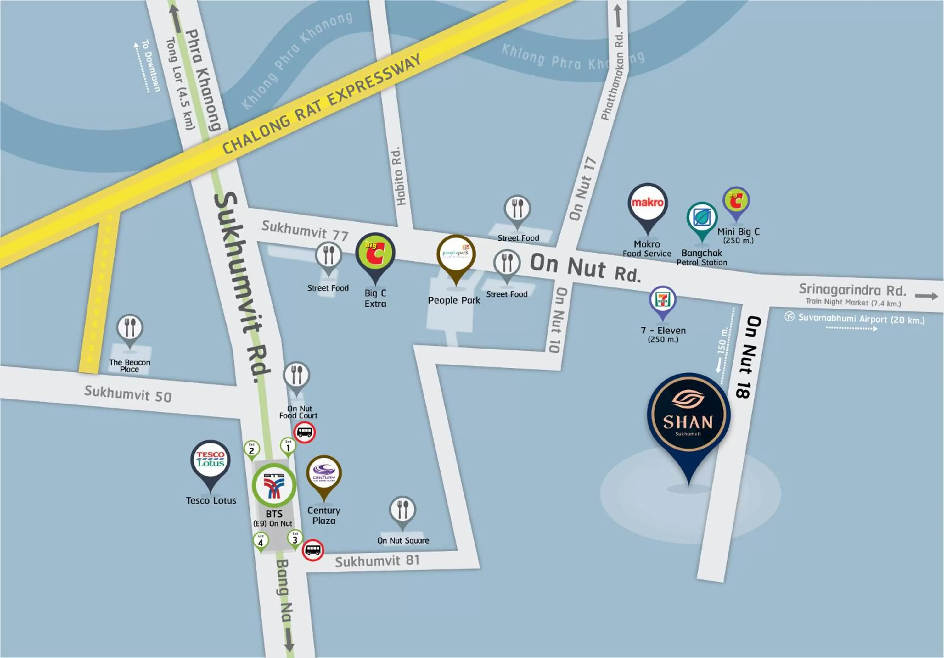 Location in SHAN Villas Sukhumvit