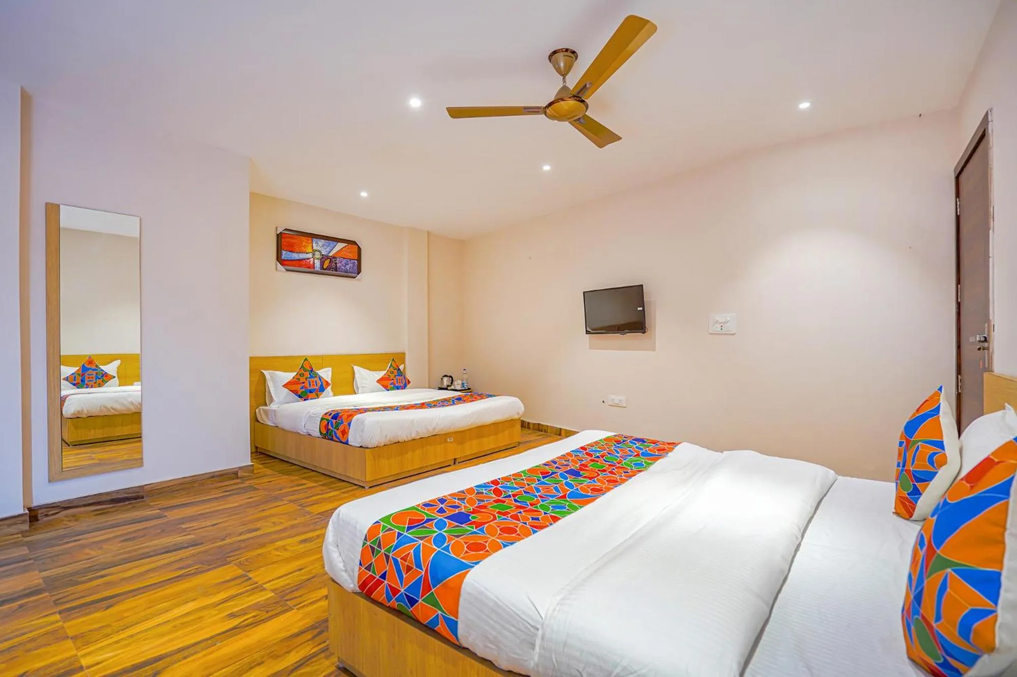 View (from property/room), Bed in FabHotel Prime Empire