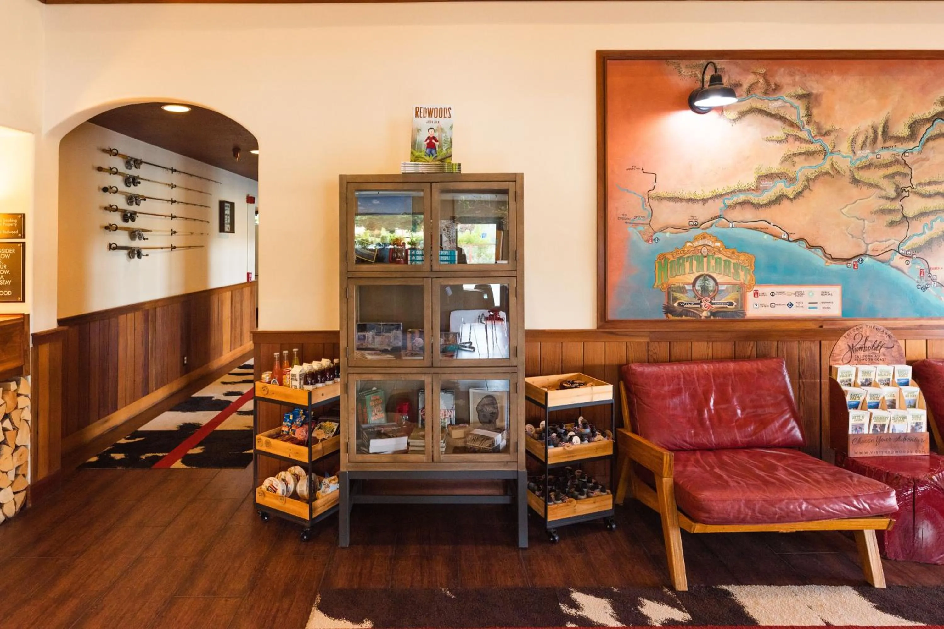 On-site shops in The Redwood Riverwalk, a boutique hotel