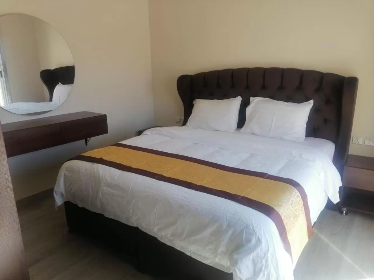 Bed in Al-Ahlam Hotel Apartments