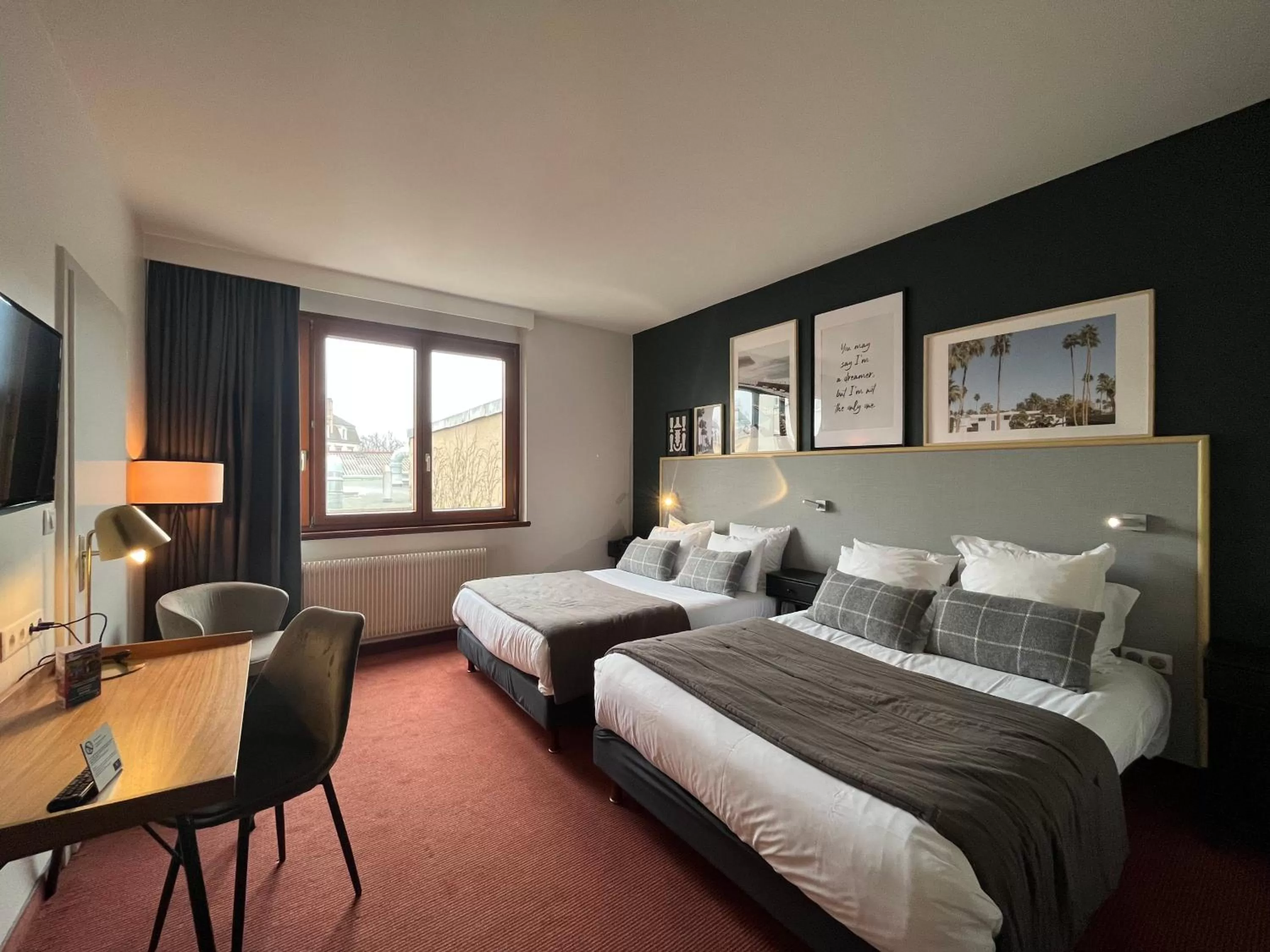 Bed in Hôtel Restaurant Vaillant Colmar Nord