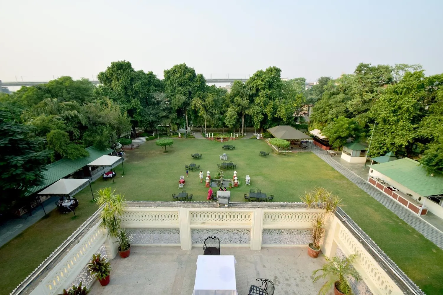 Garden view in Hari Mahal Palace by Pachar Group