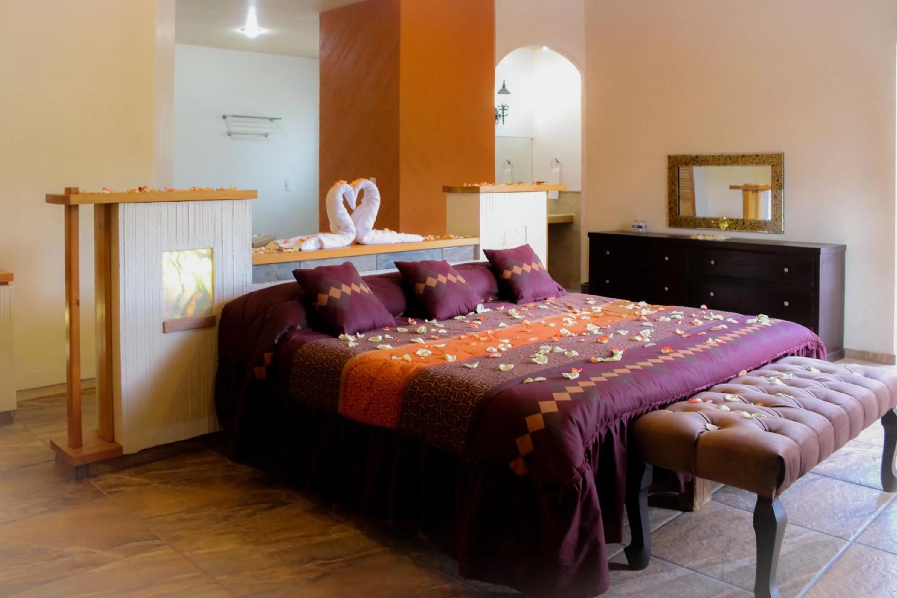 Bed in Hotel & Balneario Los Angeles