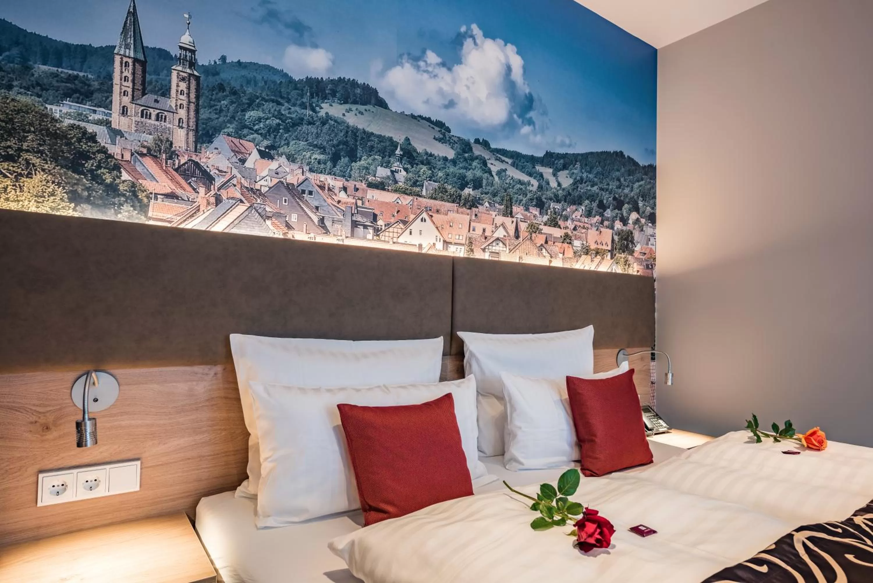 Photo of the whole room, Bed in AKZENT Hotel Villa Saxer