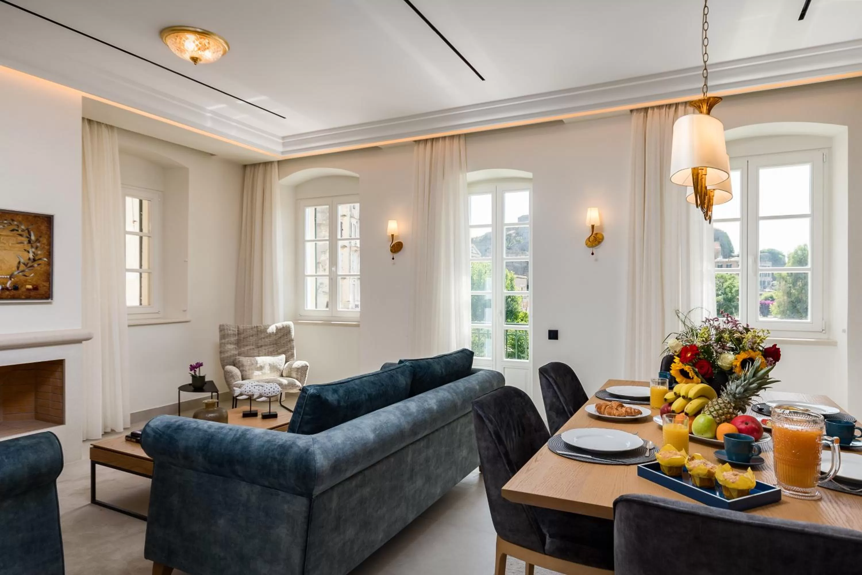 Living room in New York Luxury Suites