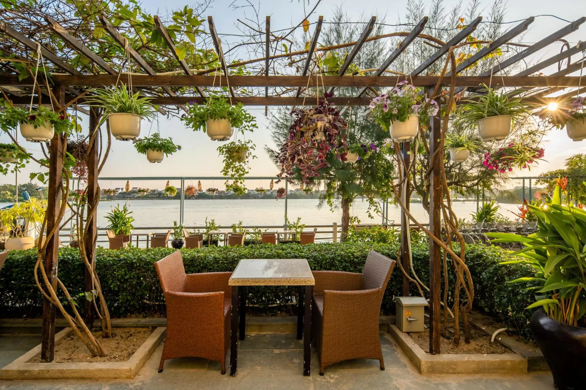 Patio in TRIPLE Riverside Villa Hotel HoiAn