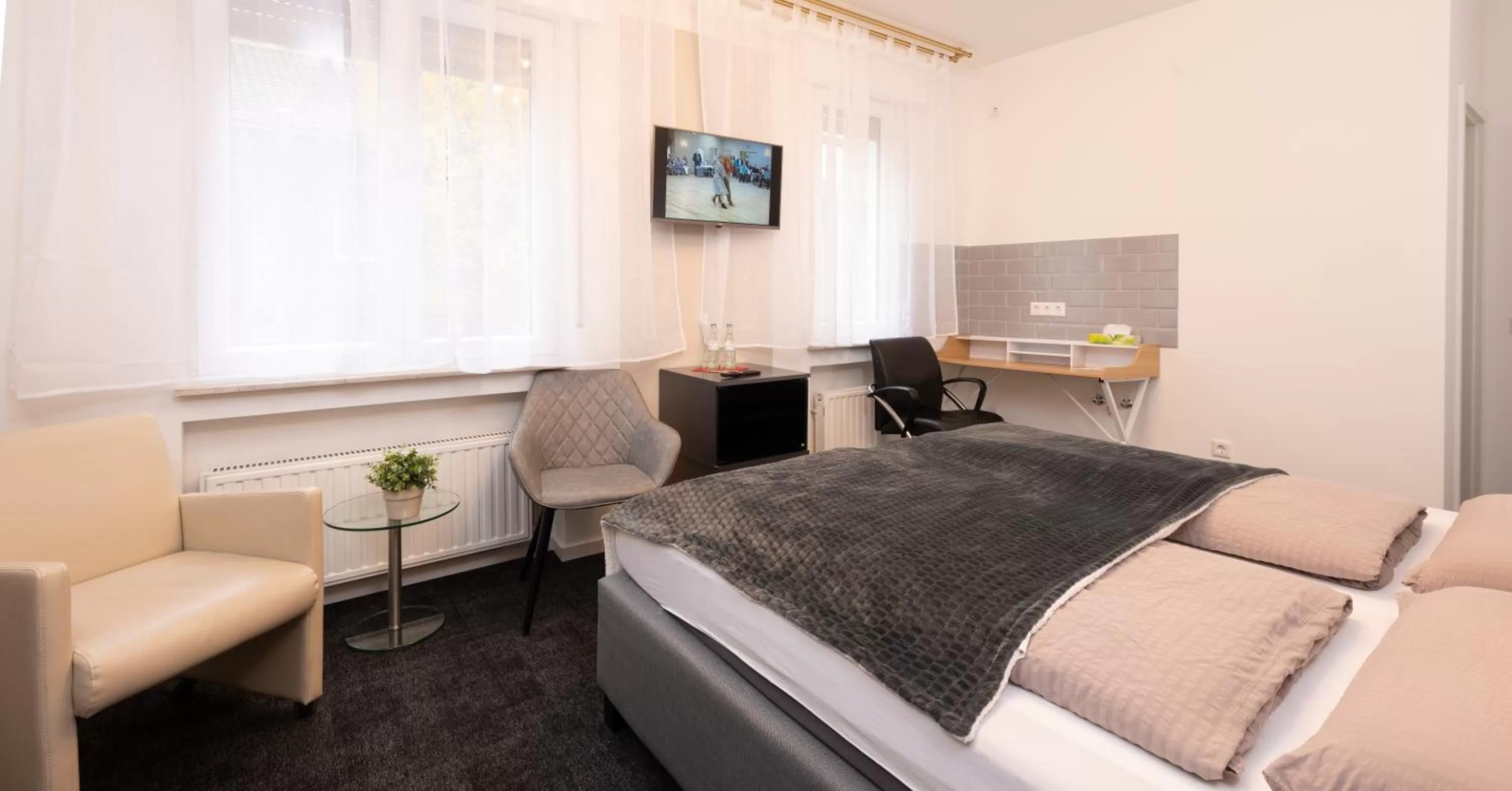 Bed in Hotel Burgblick