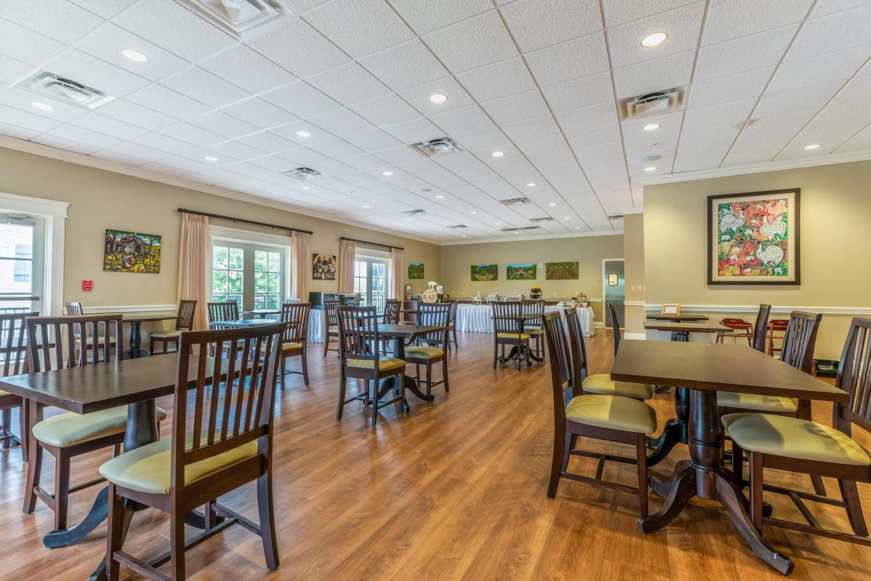 Dining area in Chateau Saint Denis Hotel