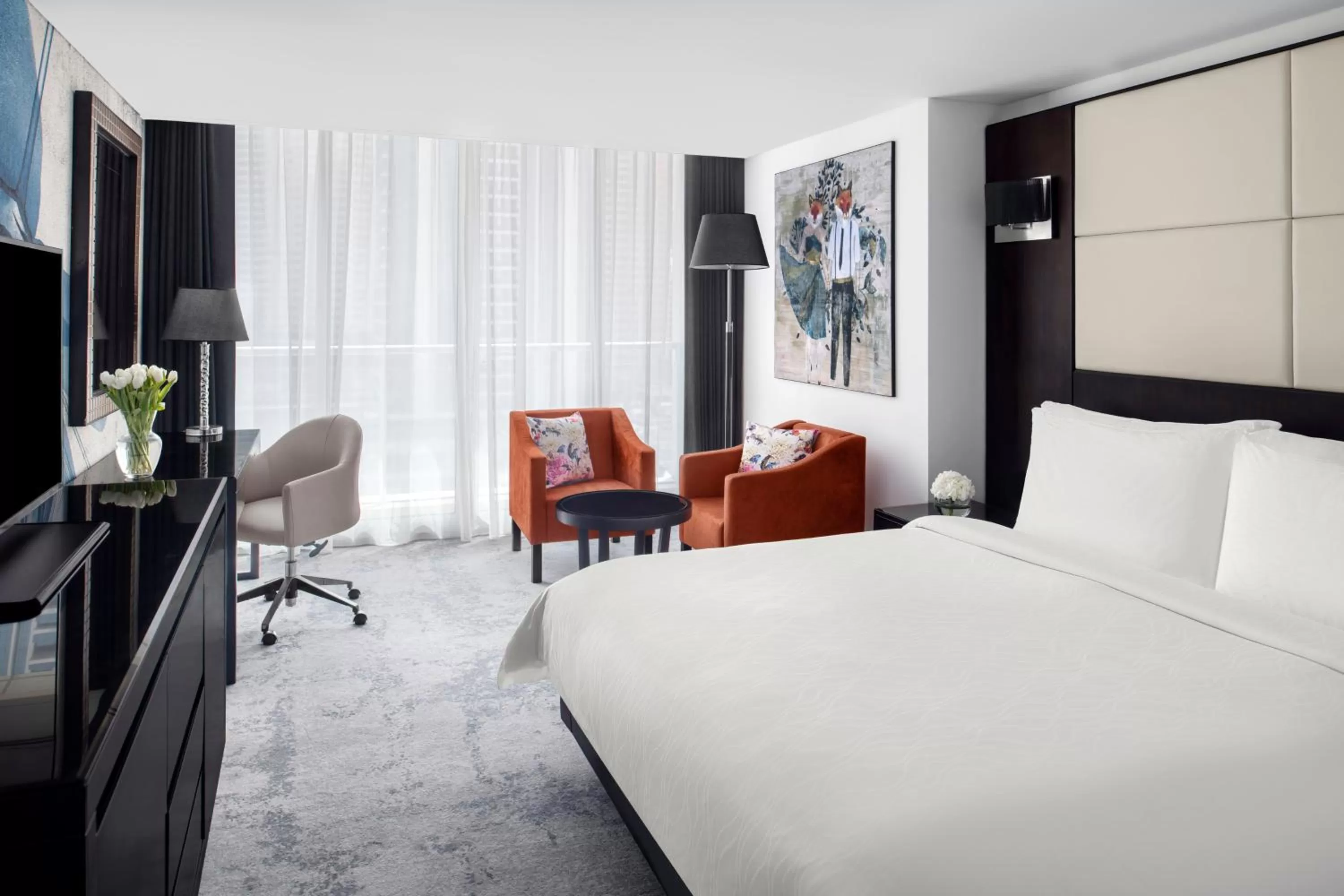 Photo of the whole room, Bed in Mövenpick Hotel Jumeirah Lakes Towers Dubai