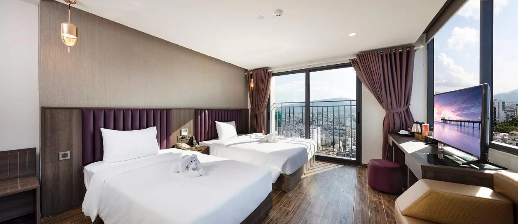 Shower, Bed in V Hotel Nha Trang