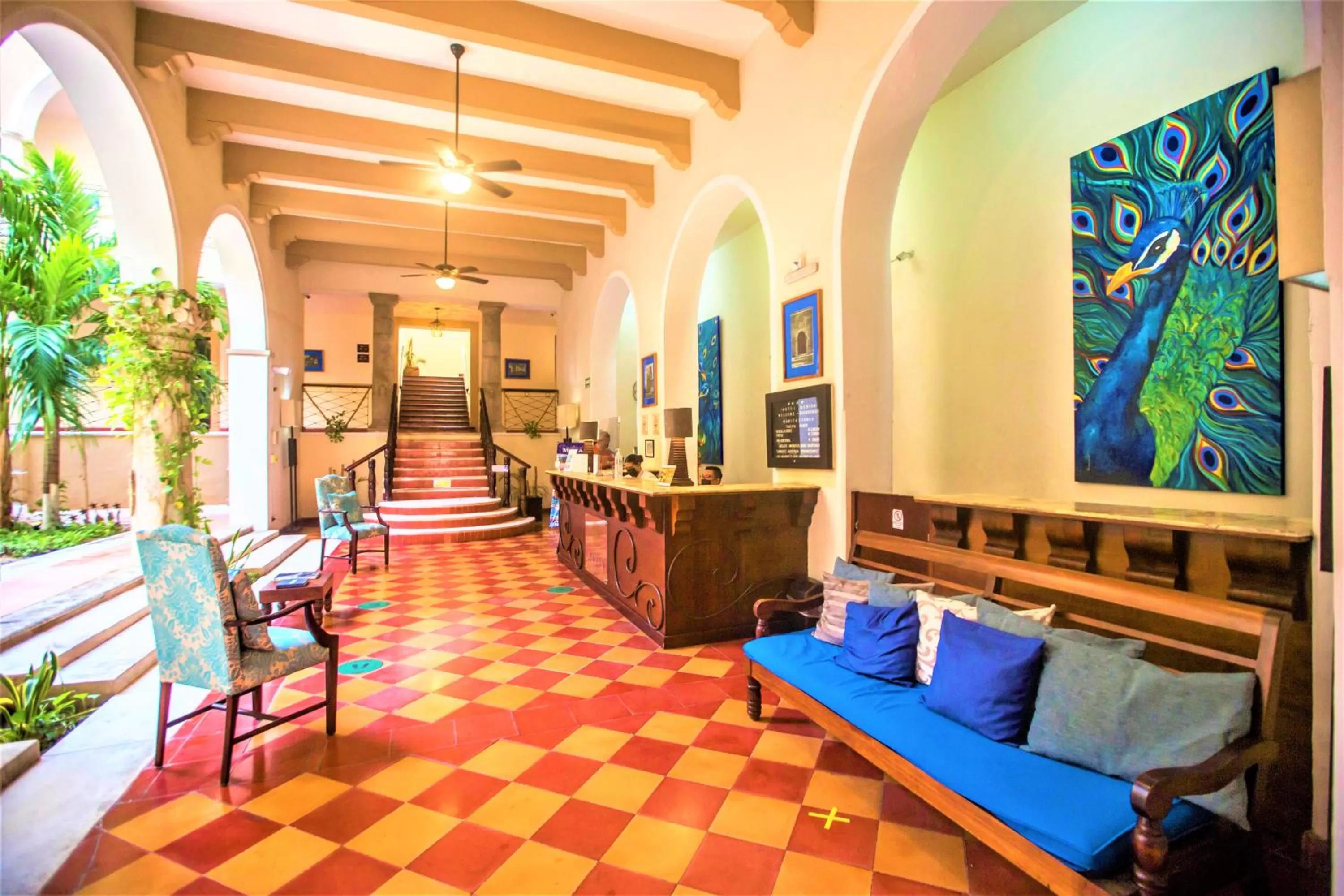 Lobby or reception in Hotel Merida