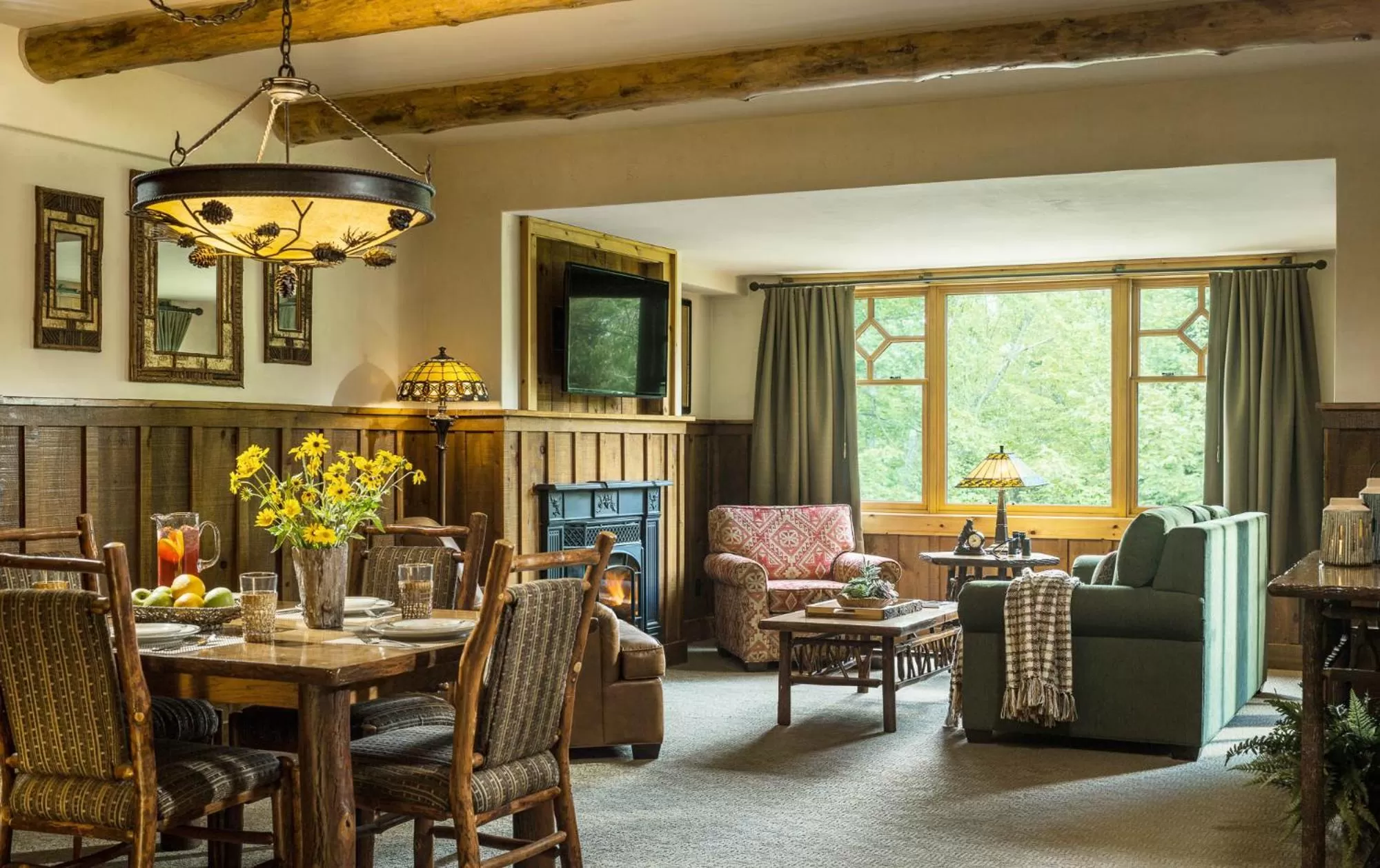 Living room in The Whiteface Lodge