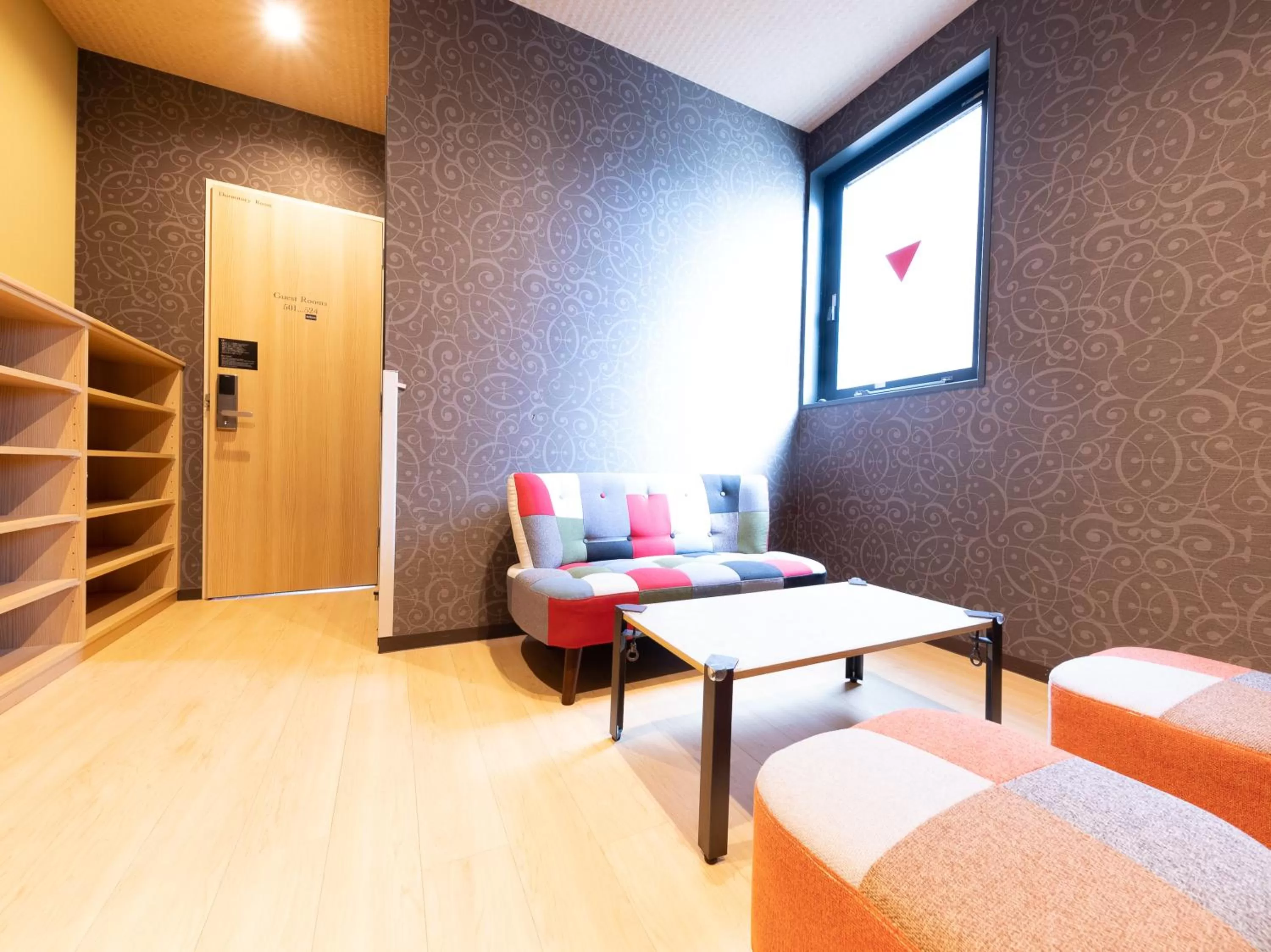 Seating area in Hiromas Hotel Kura