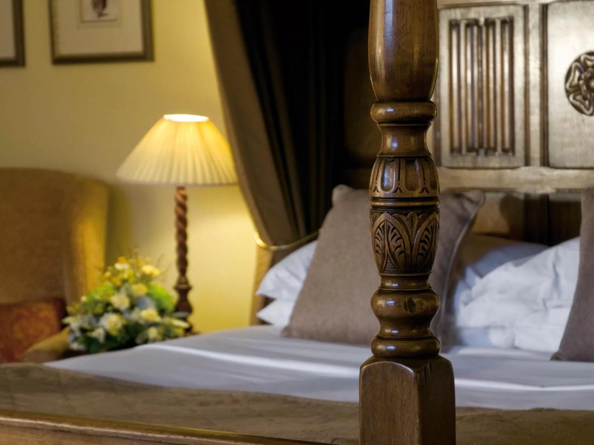 Bed in Macdonald Alveston Manor Hotel & Spa