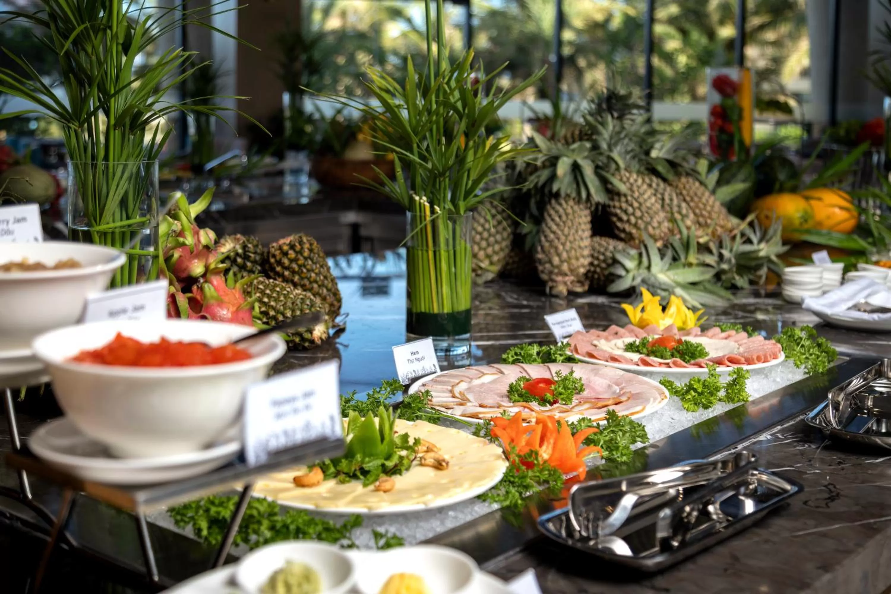 Buffet breakfast in Wyndham Garden Cam Ranh Resort
