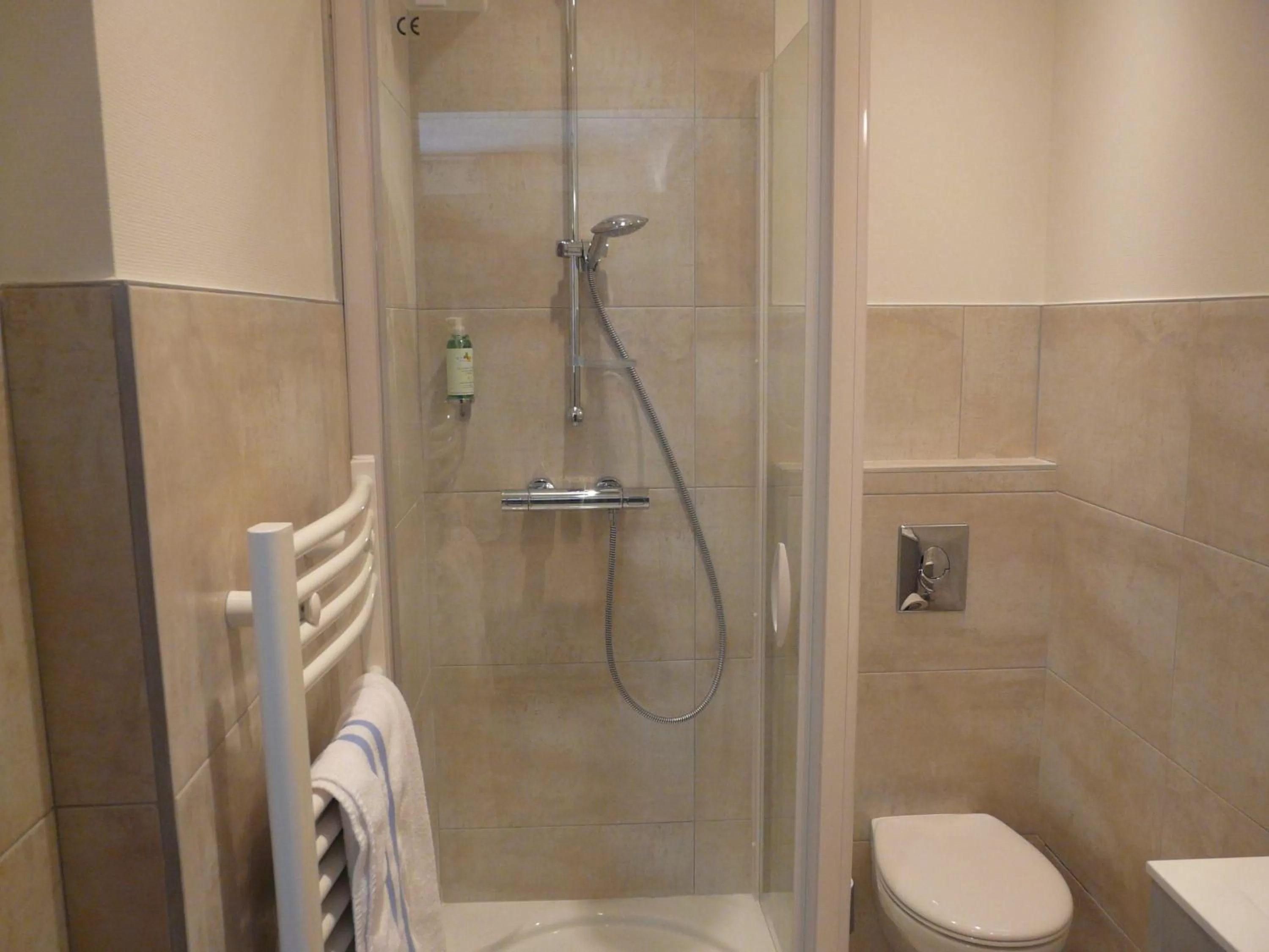 Shower in Logis Hôtel Marguerite