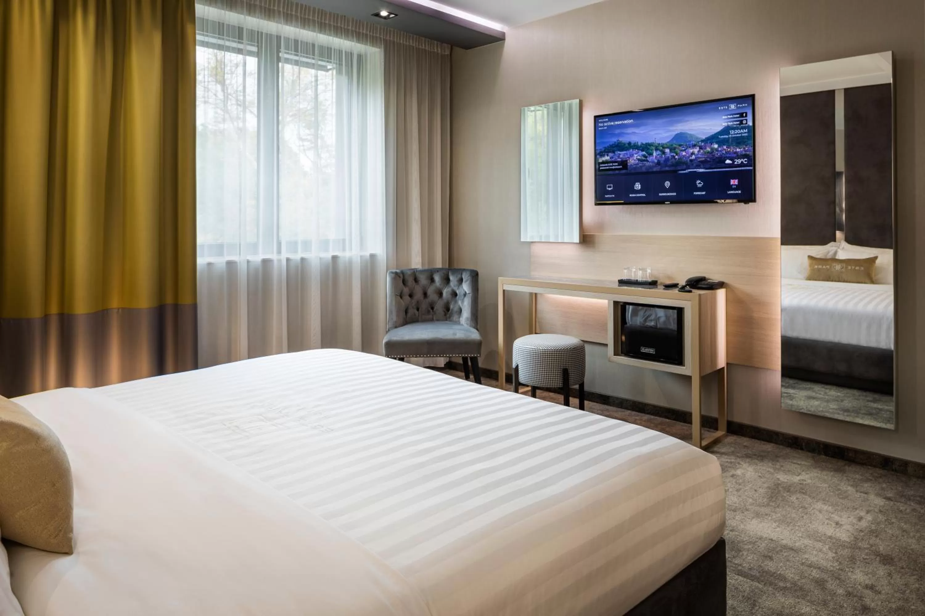 Photo of the whole room, Bed in -- ESTE PARK HOTEL -- part of Urban Chic Luxury Design Hotels - Parking & Compliments - next to Shopping & Dining Mall Plovdiv