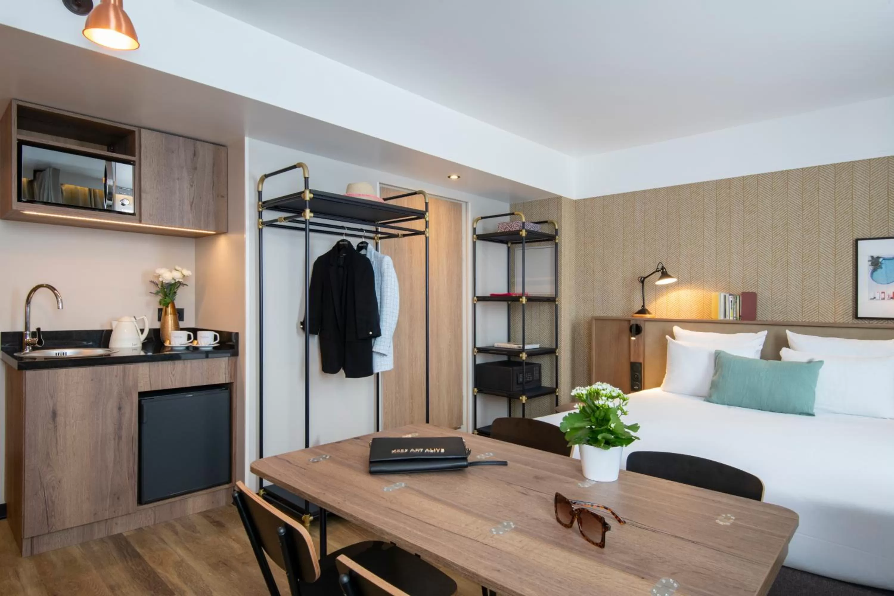 Dining area, Bed in Novotel Suites Nice Airport