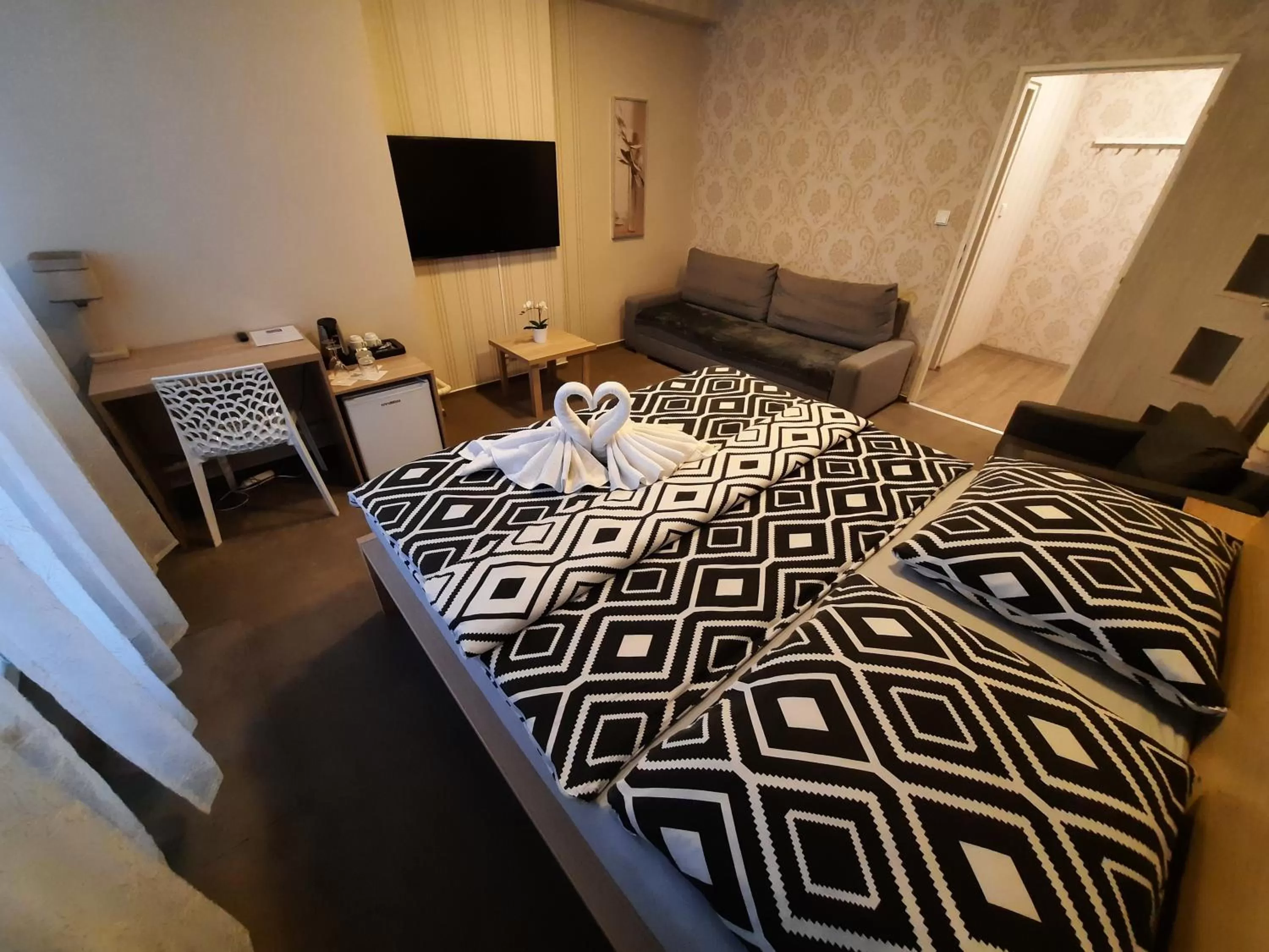 Bed in Hotel Boršičanka