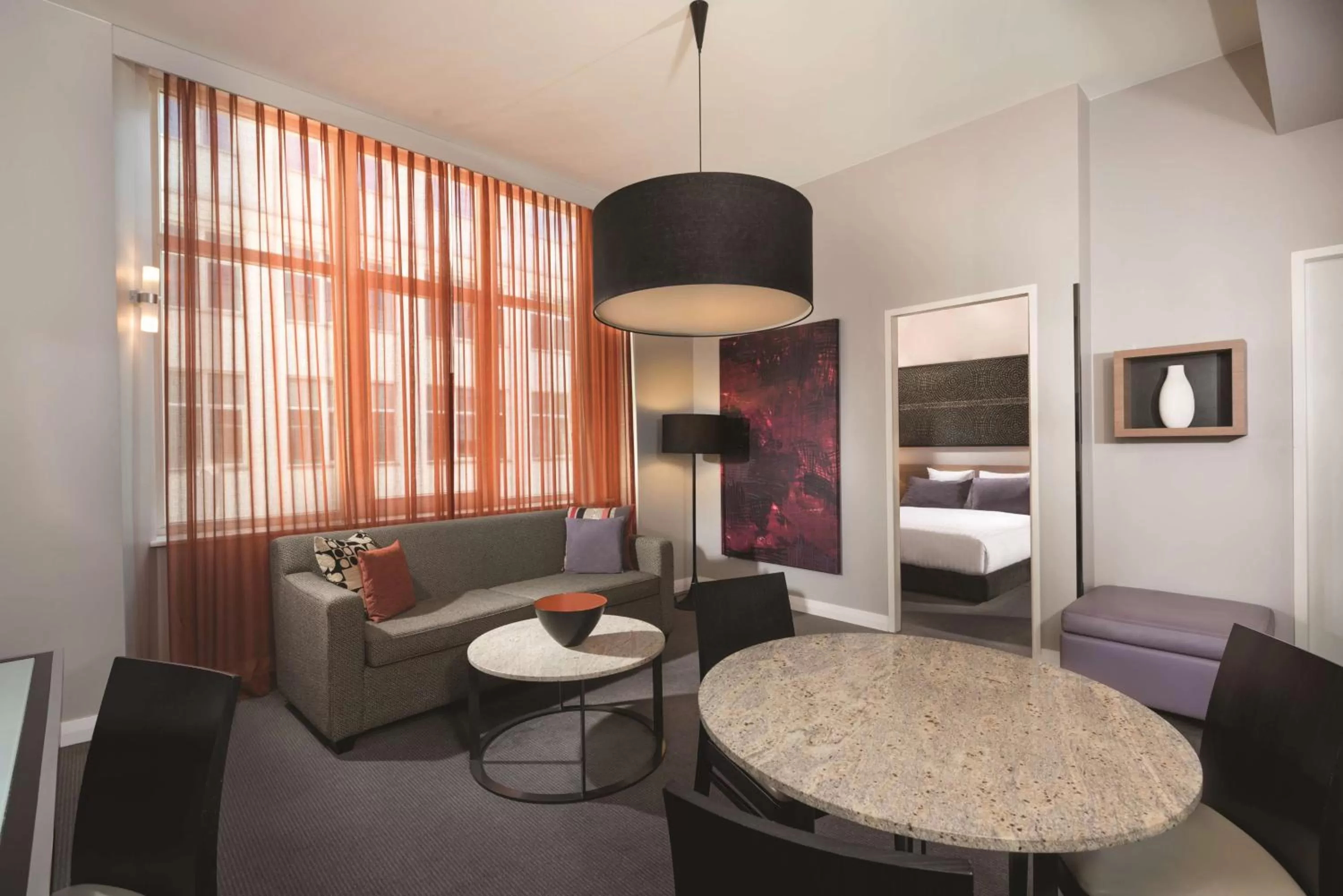 Living room in Adina Apartment Hotel Berlin Checkpoint Charlie