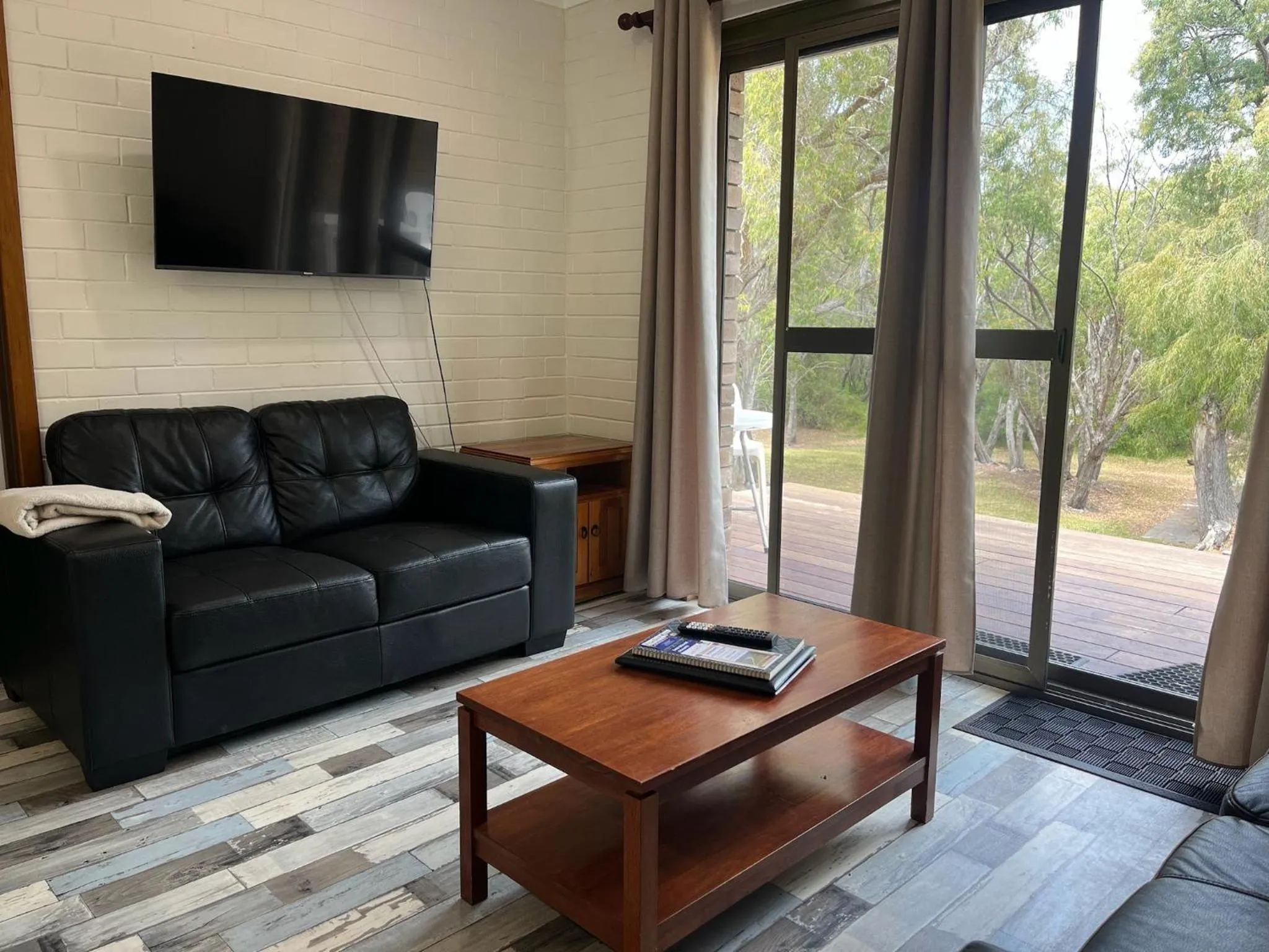 Living room in Emu Beach Chalets