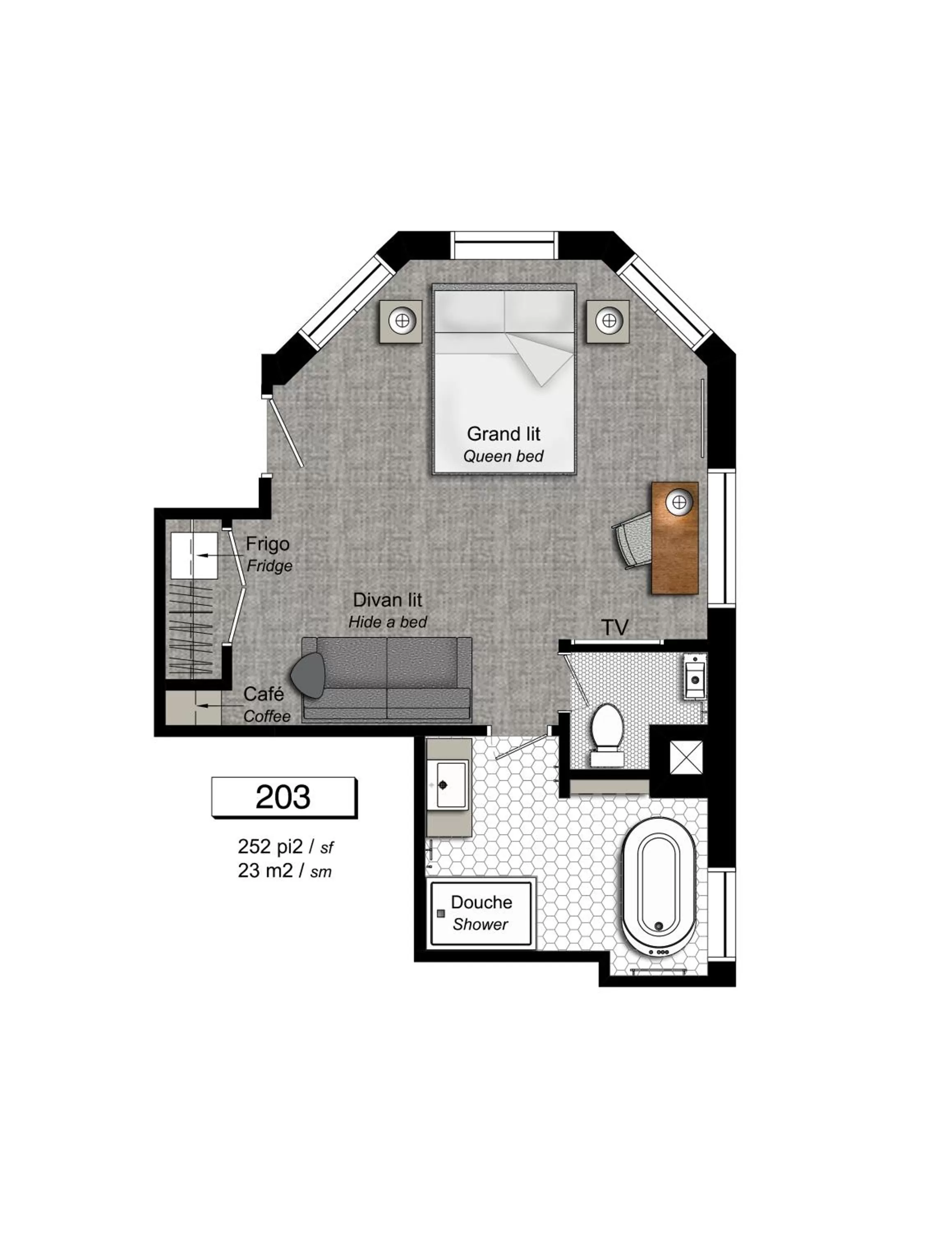 Floor plan in Chez Truchon Bistro-Auberge