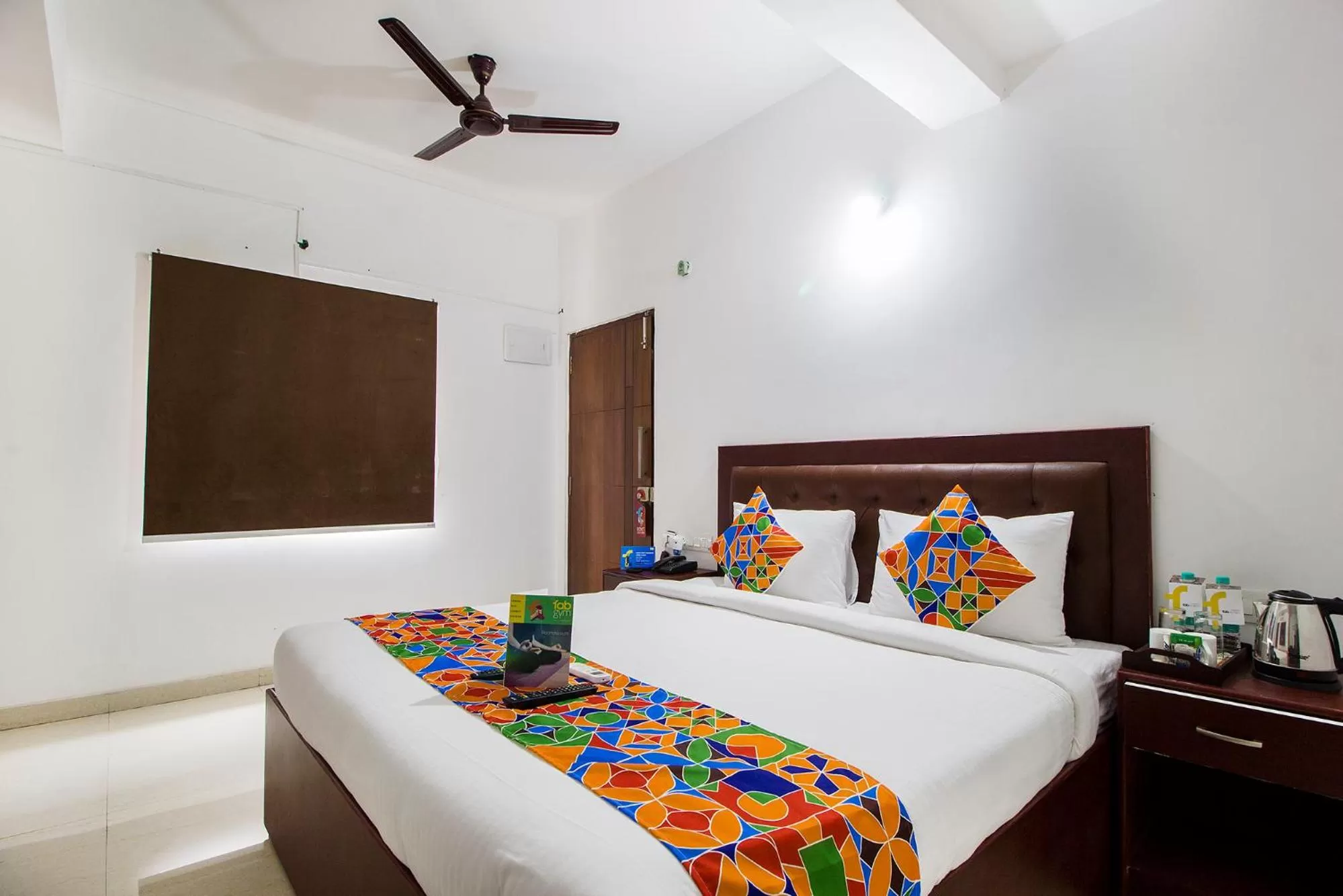 Bedroom, Bed in FabHotel Limestone Suites -750M from Yashoda Hospitals, Somajiguda