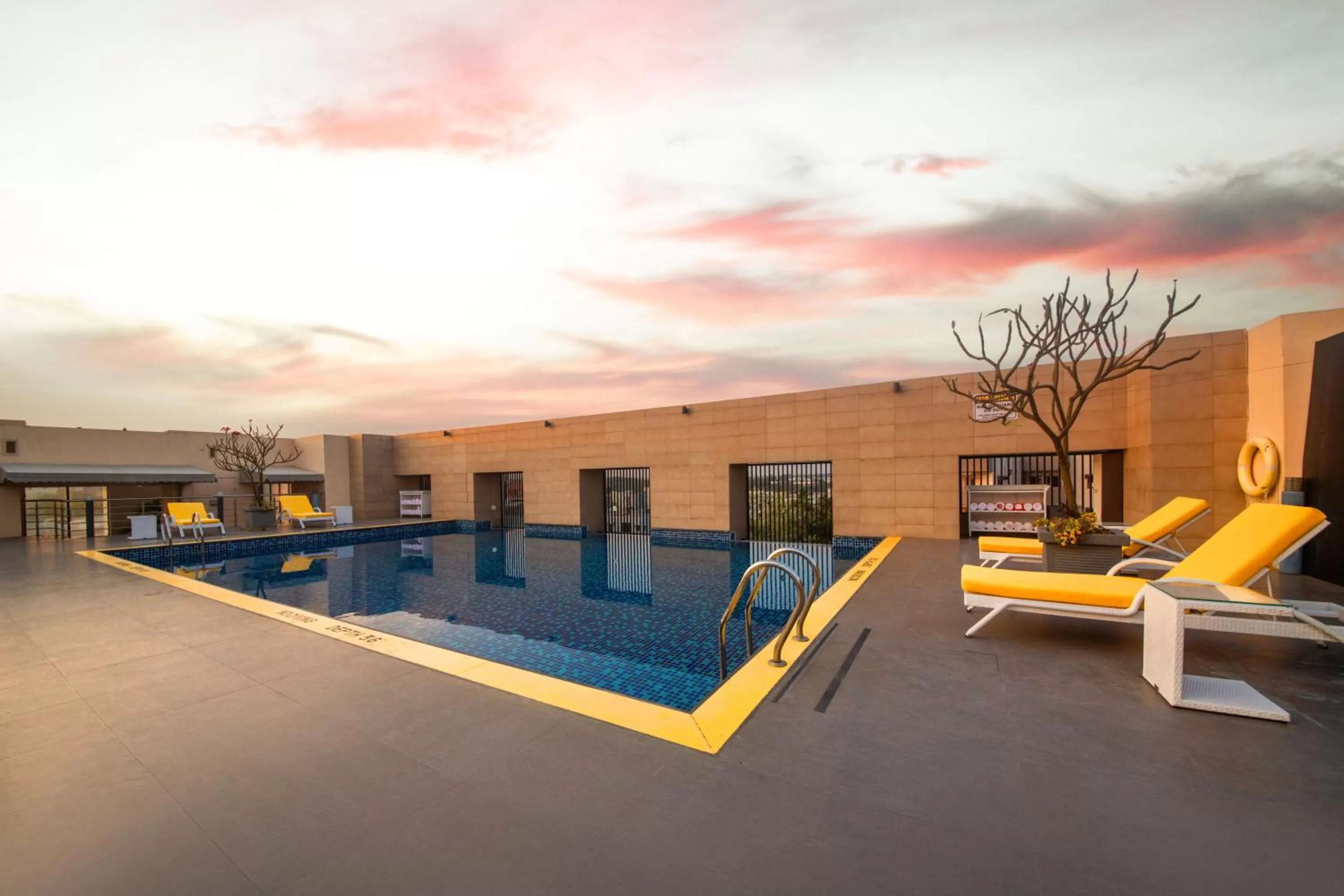 Swimming pool in Marigold Hotel