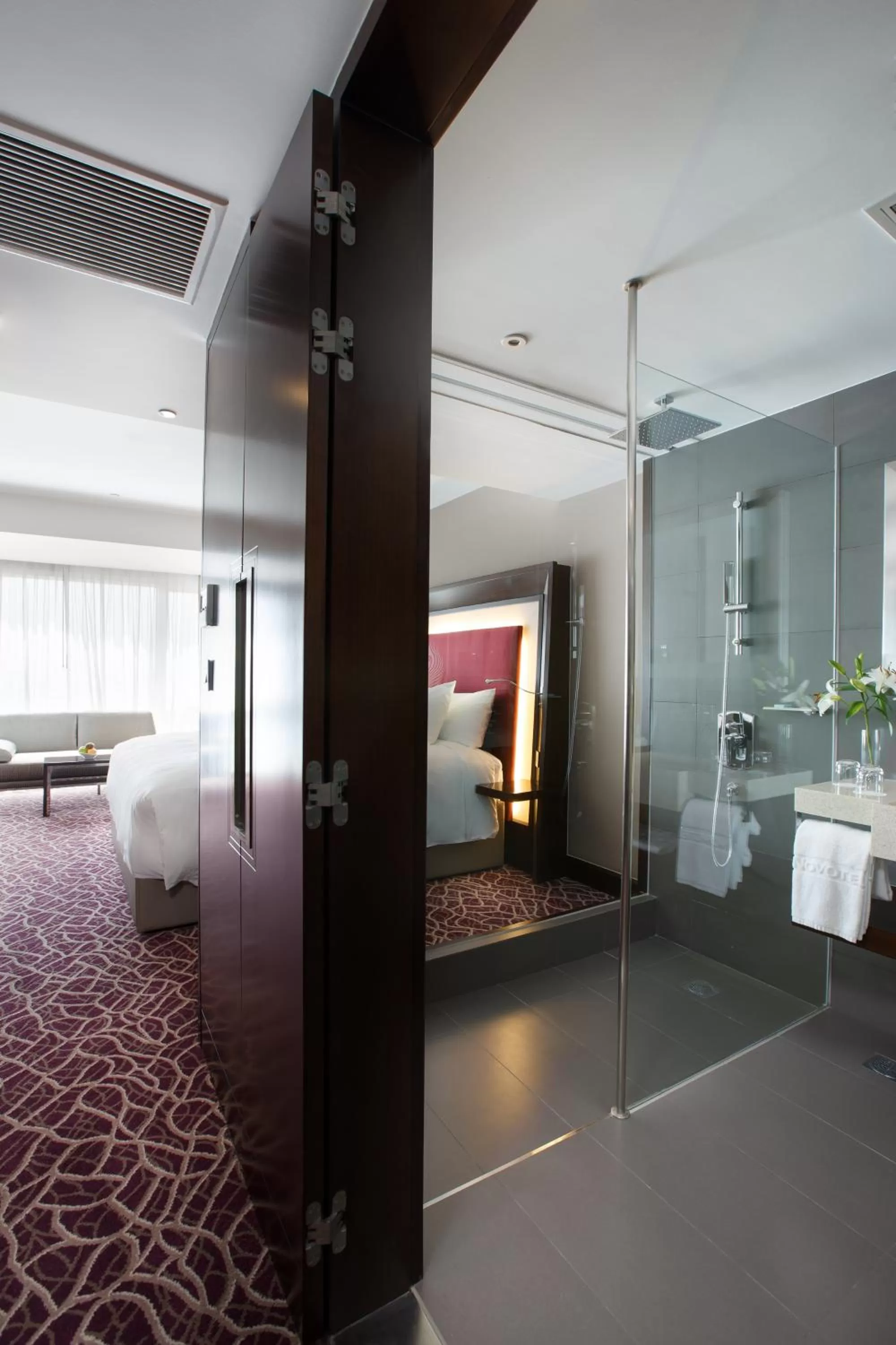 Shower, Bed in Novotel Yangon Max