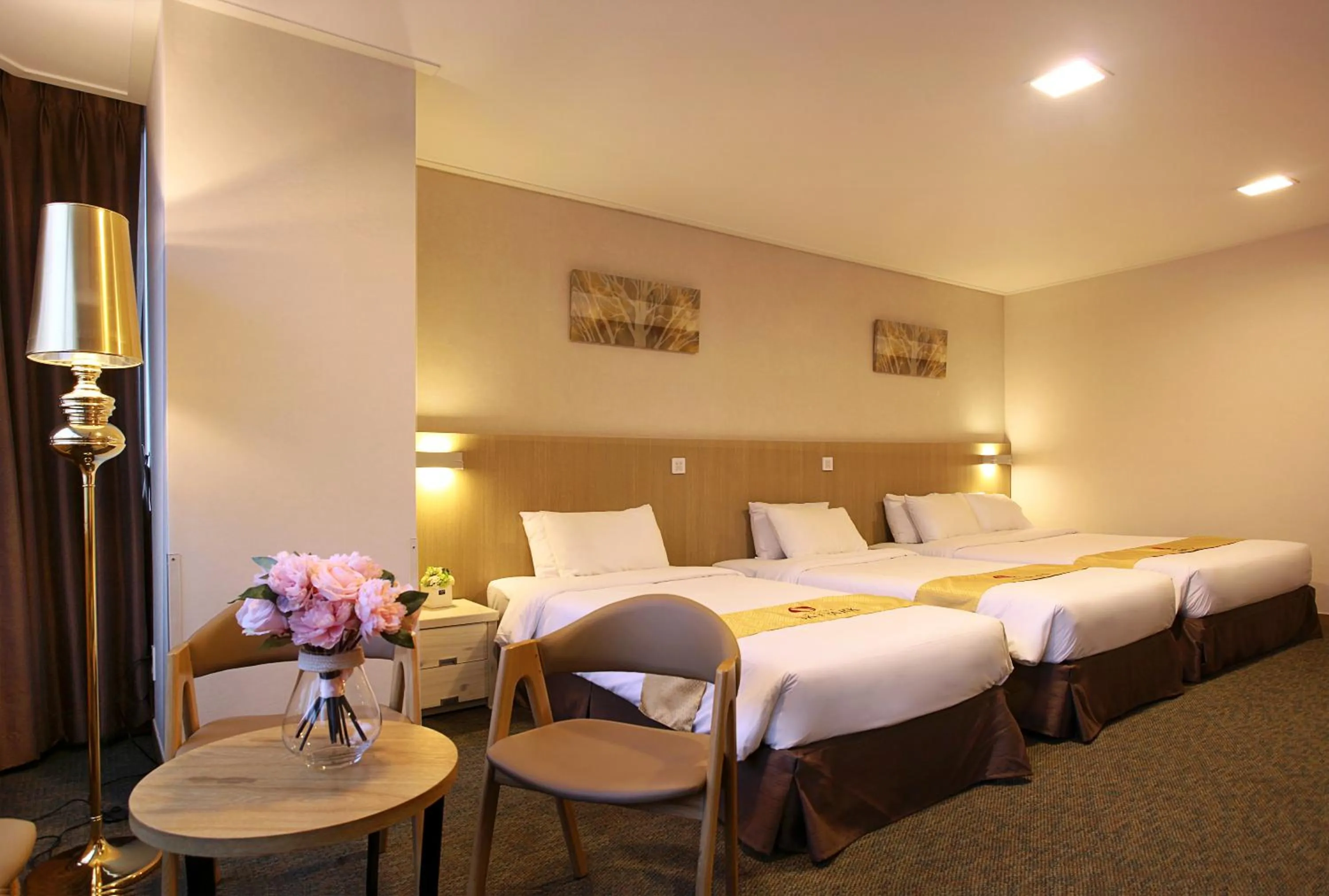 Bedroom, Bed in Hotel Skypark Jeju 1 Newly renovated