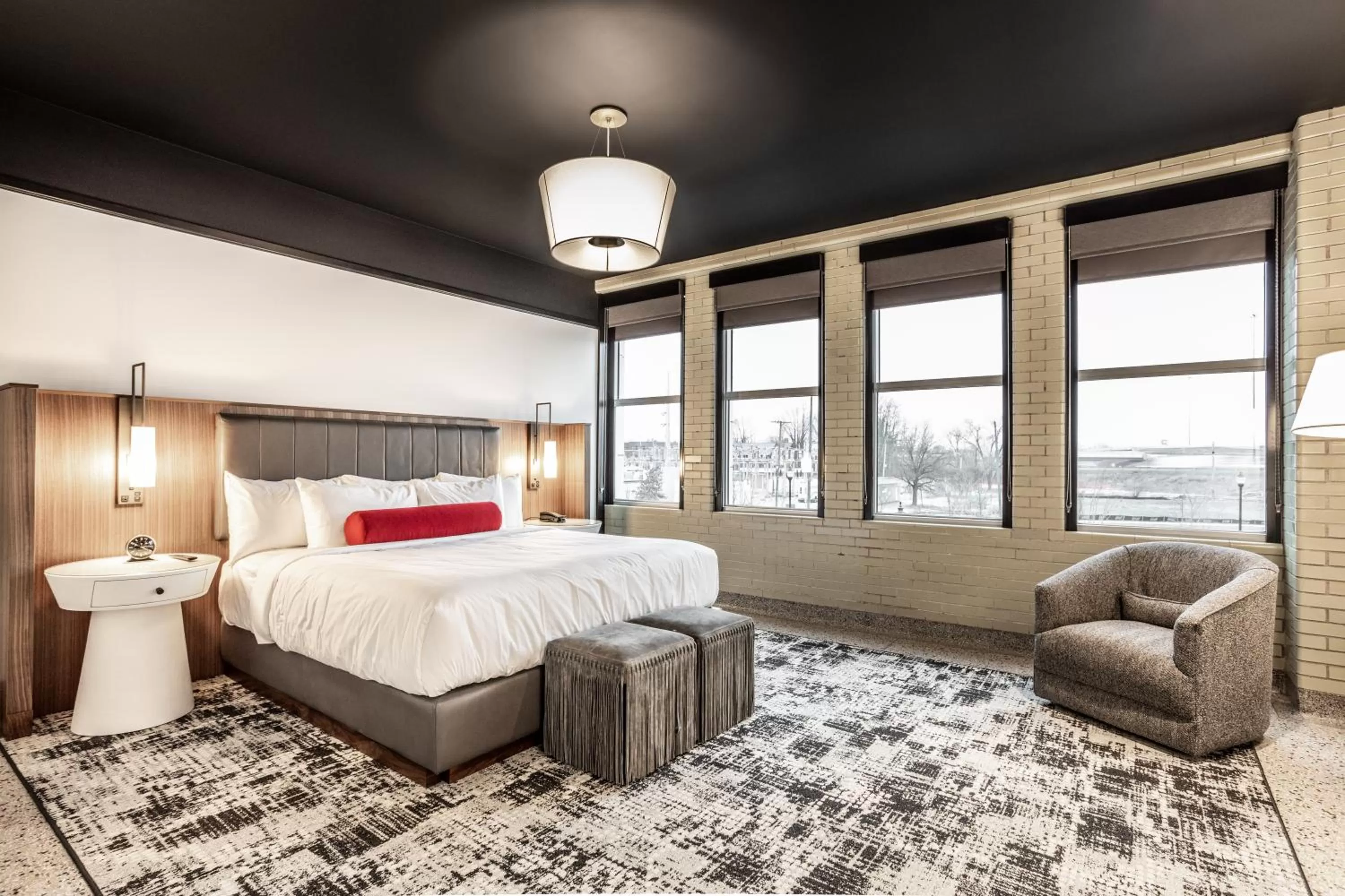 Bed in Bottleworks Hotel