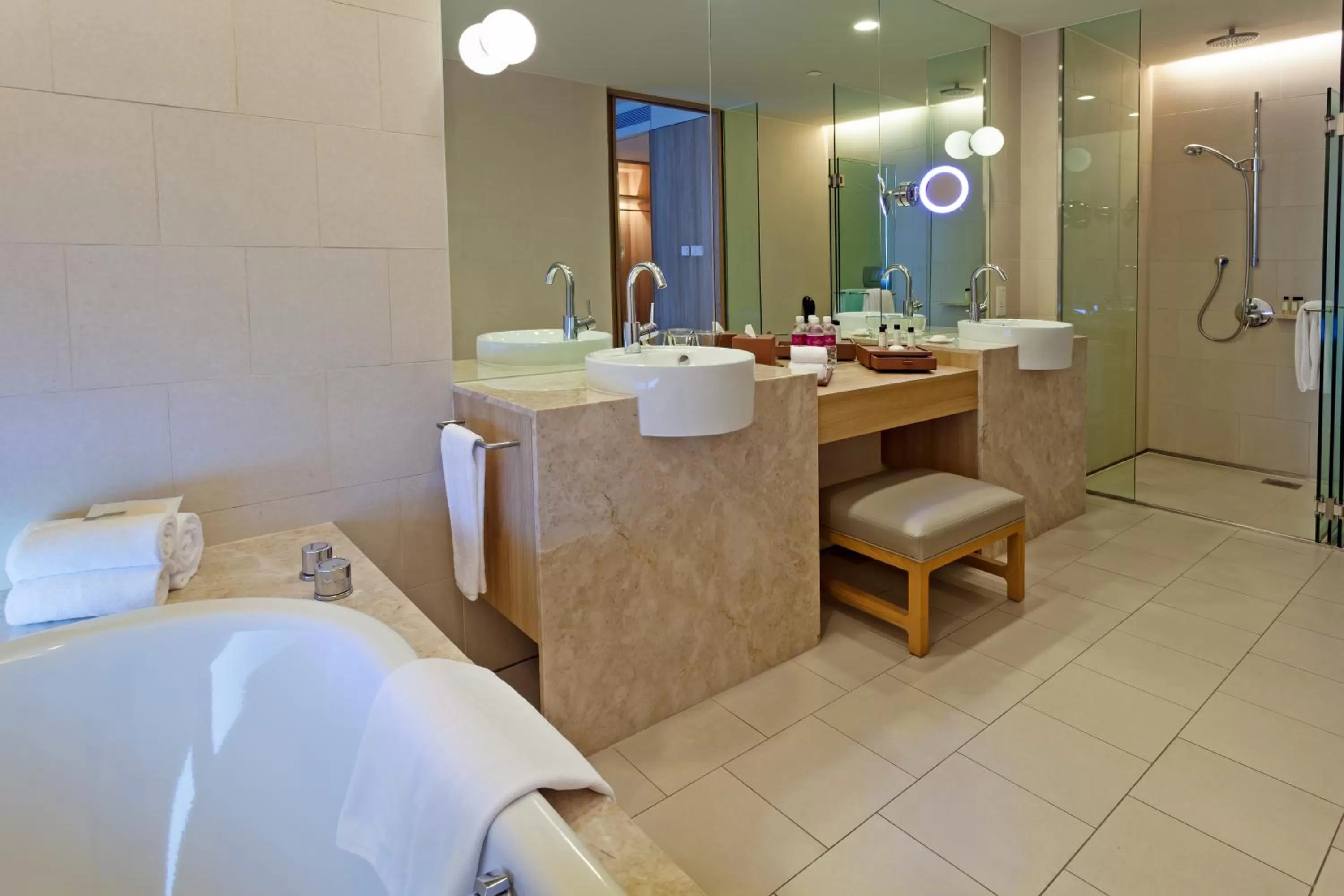 Bathroom in Crowne Plaza Changi Airport by IHG