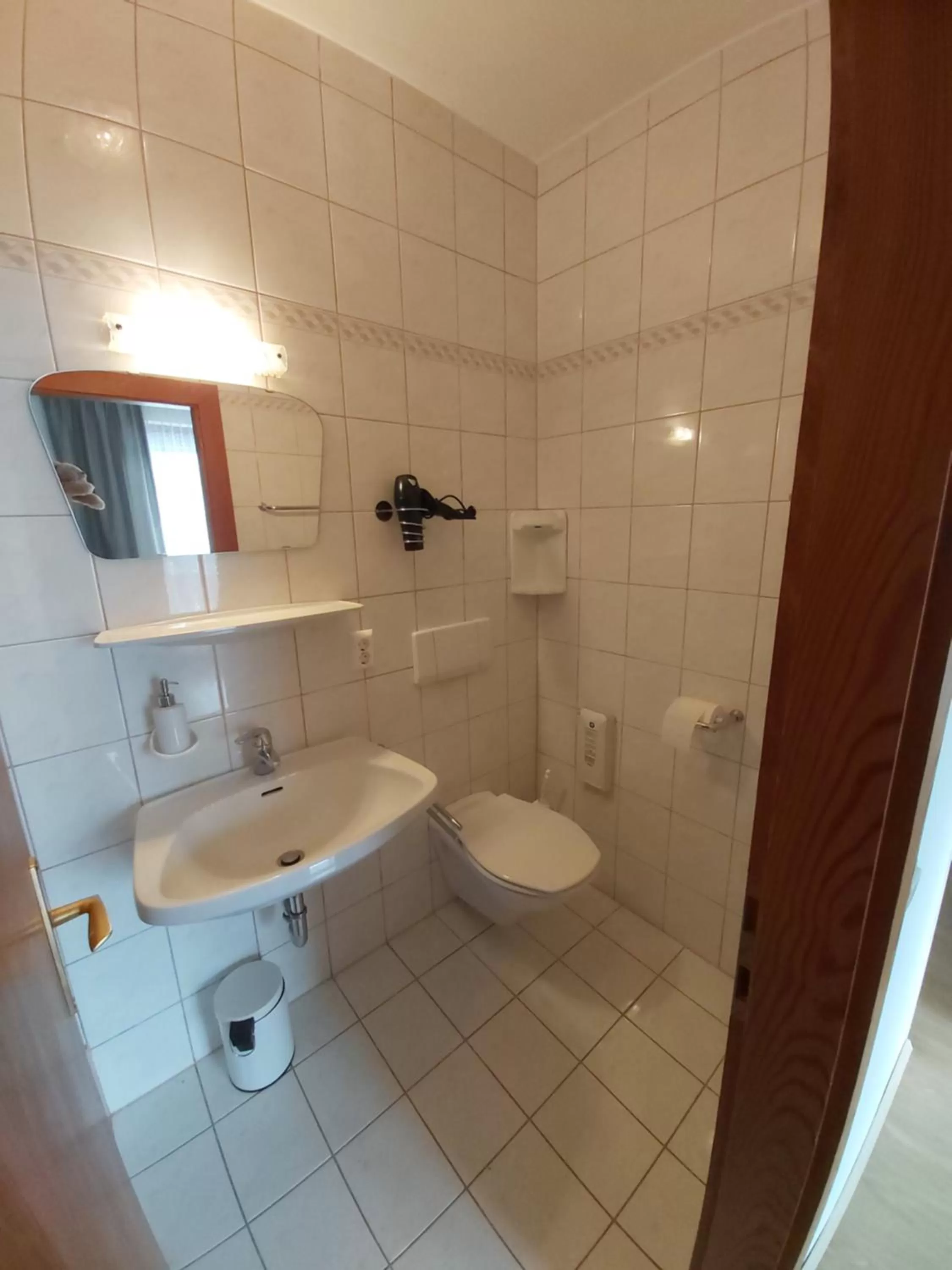 Shower in B&B Pension Karlsdorfer Hof