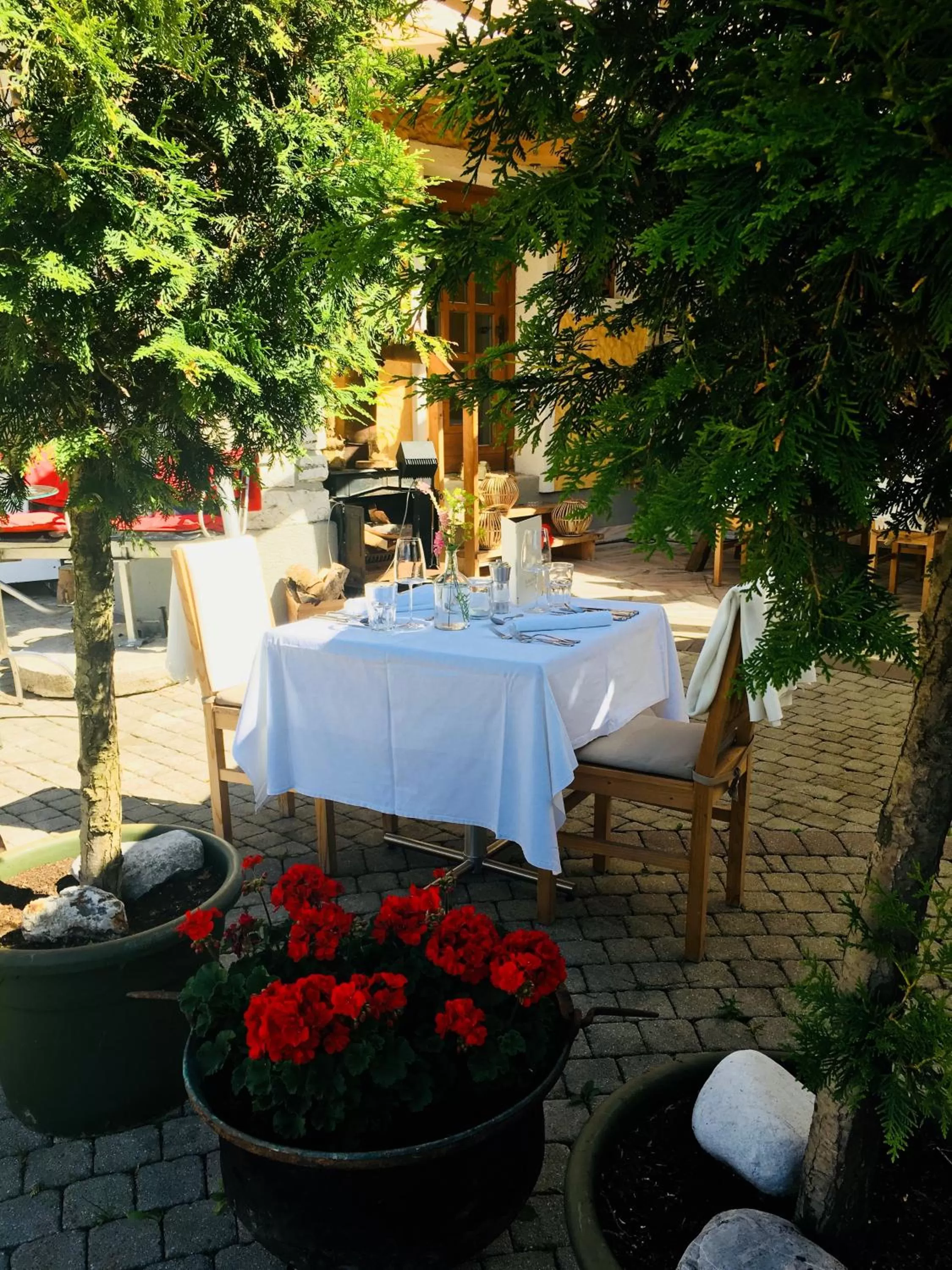 Garden view in Scheffer's Hotel