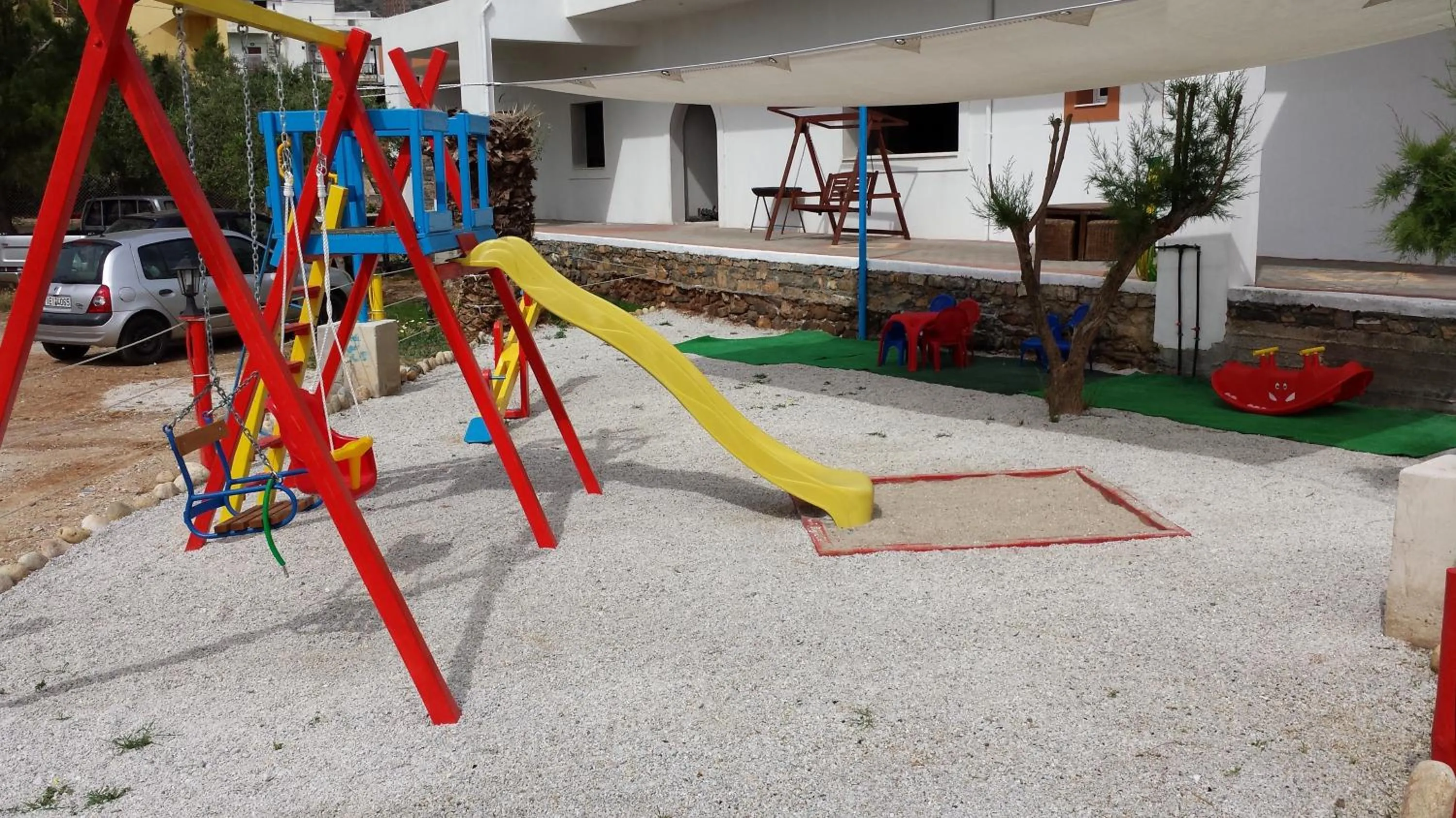 Children play ground in Elounda Sunrise Apartments