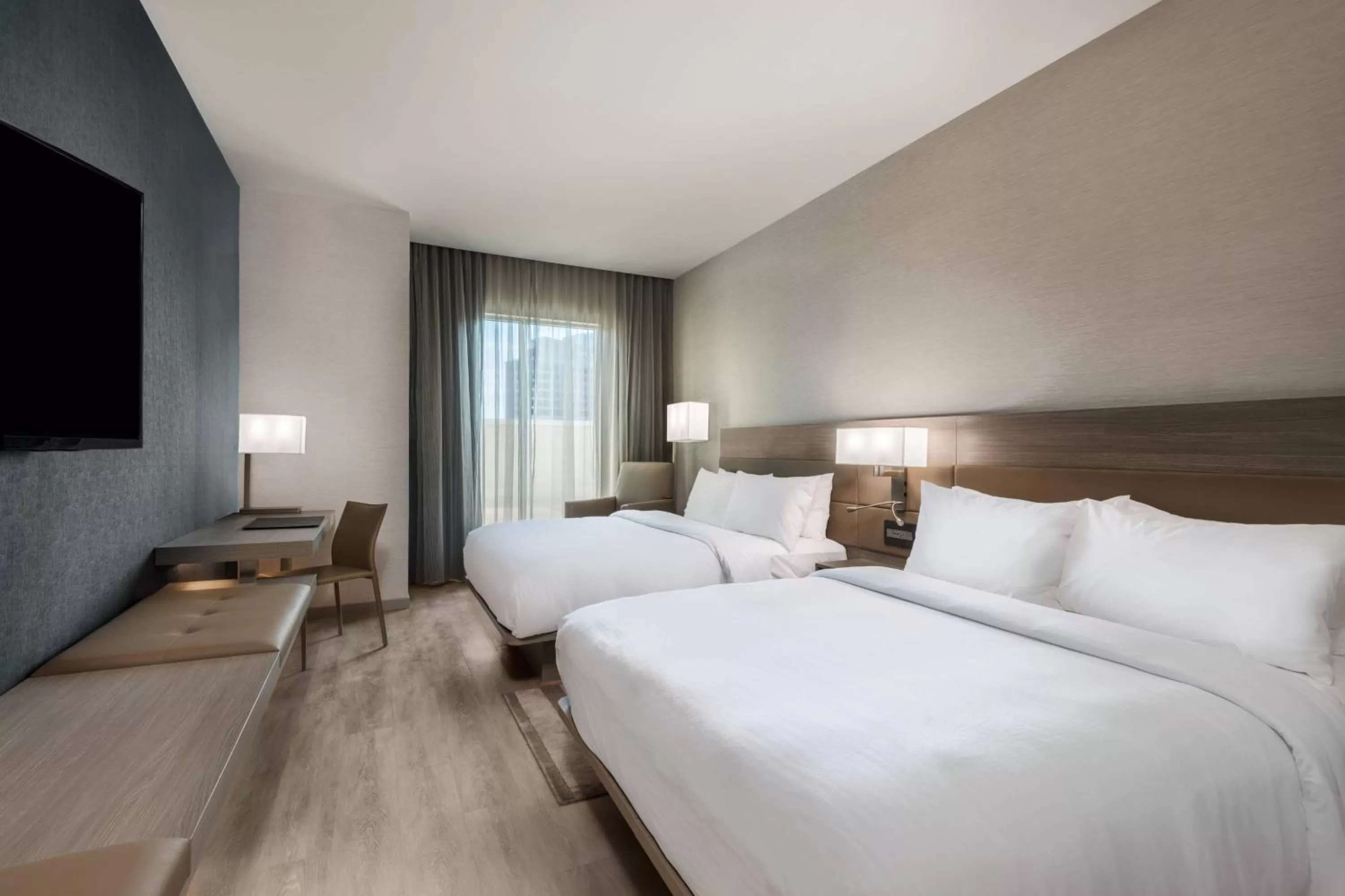 Queen Room with Two Queen Beds - Hearing Accessible in AC Hotel by Marriott Charlotte City Center