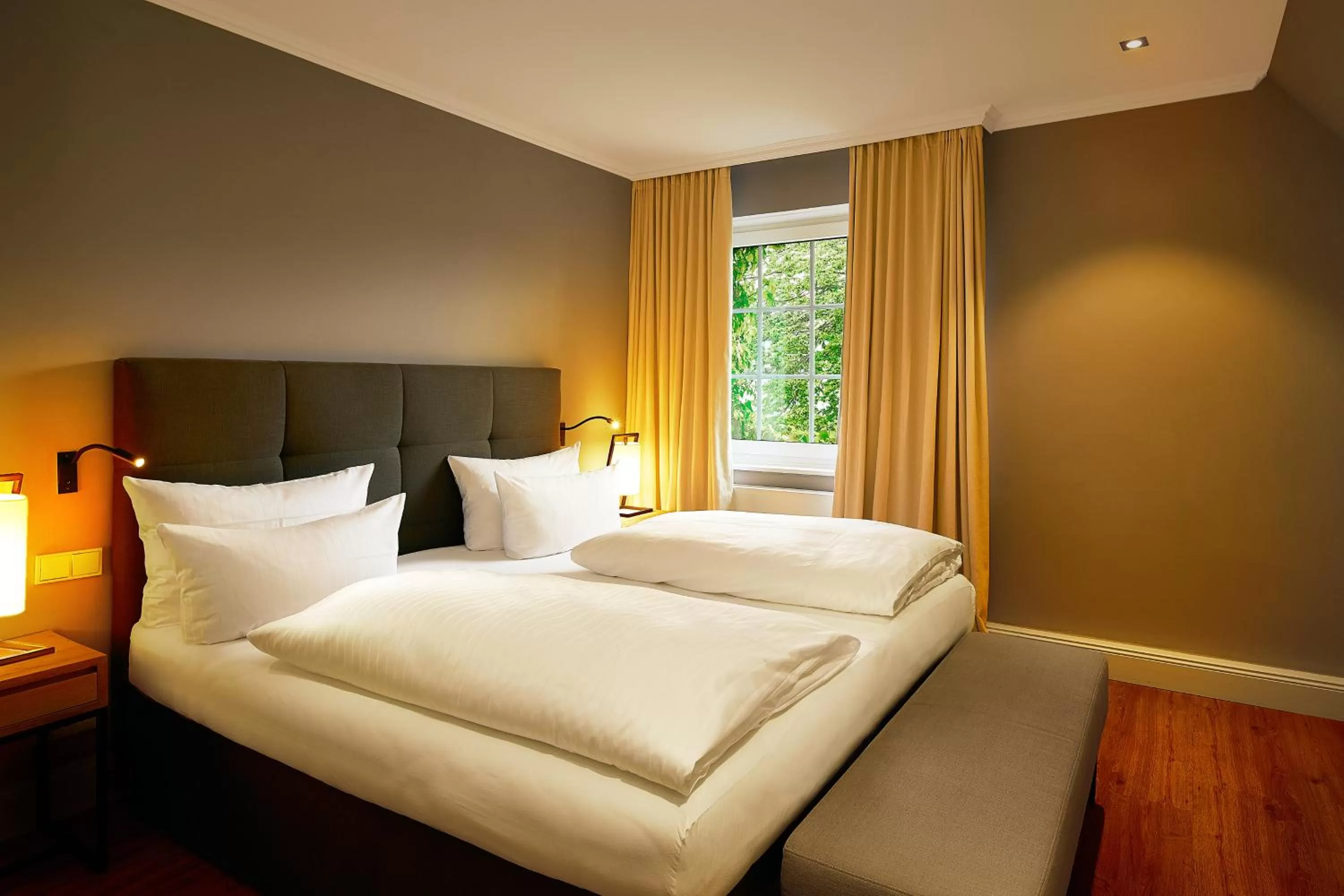 Bed in Fuchsbau Romantik Hotel & SPA Restaurant & FOX Bar