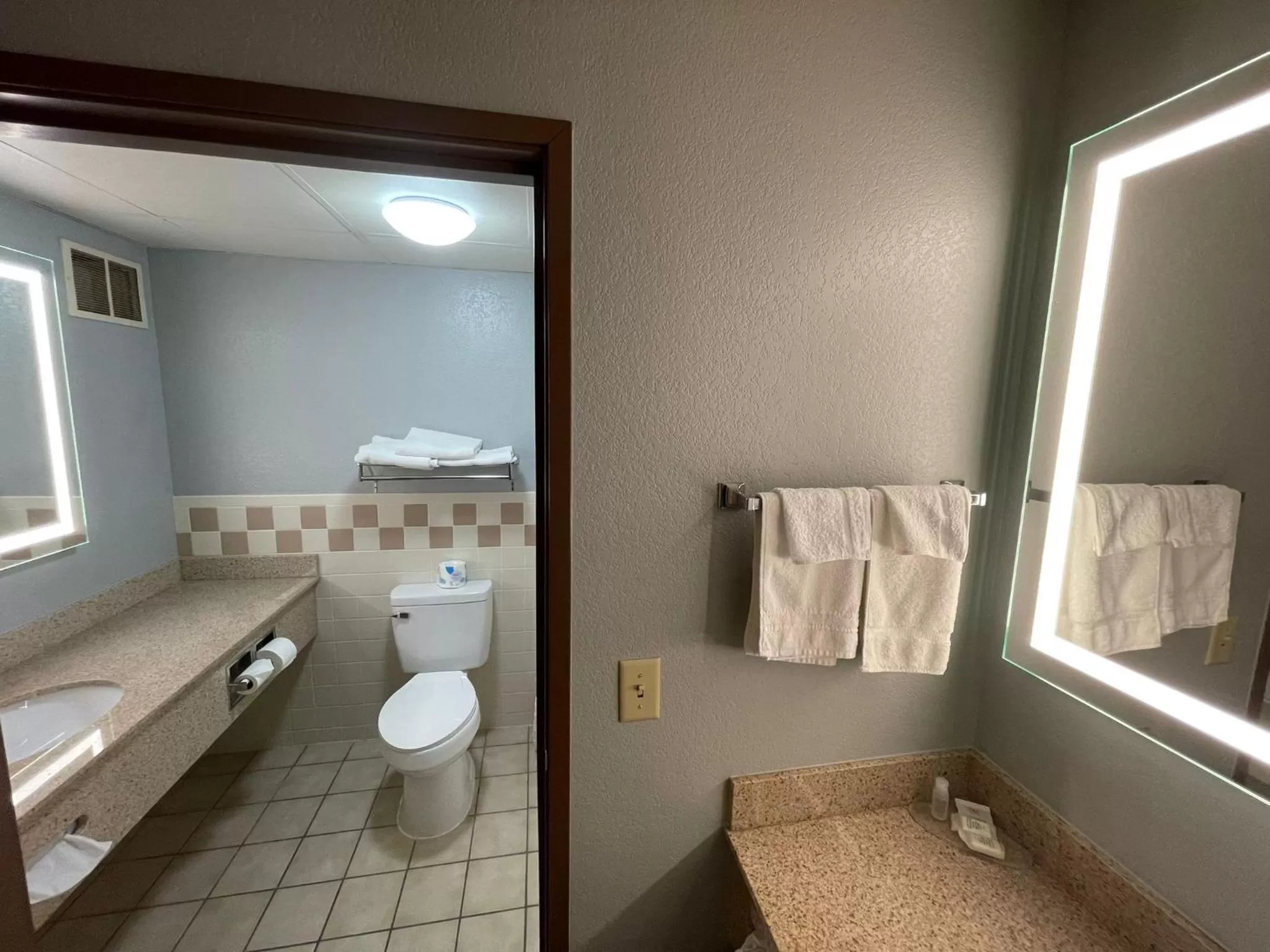 Bathroom in AmericInn by Wyndham Sayre