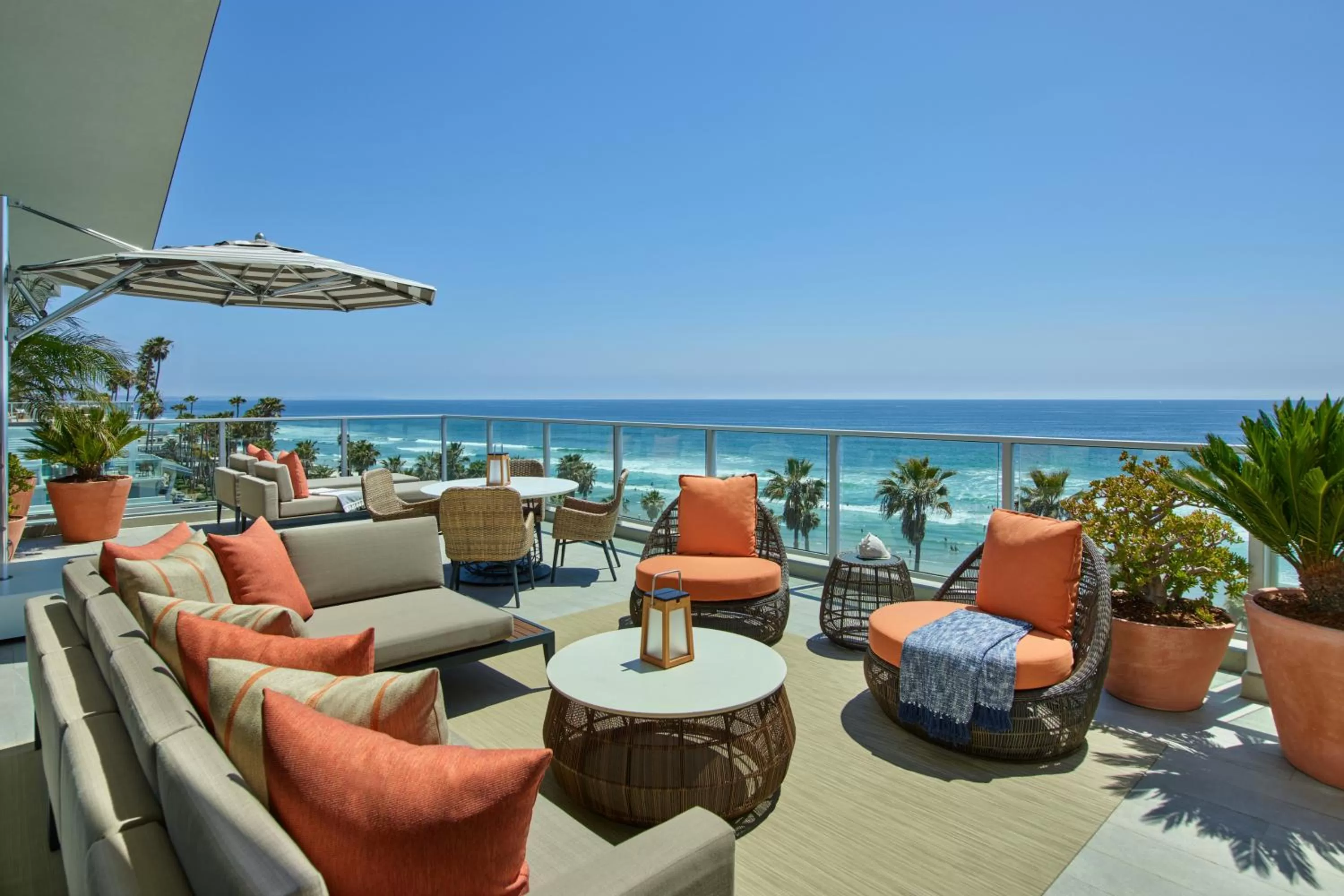 Patio in The Seabird Ocean Resort & Spa, Part of Destination Hotel by Hyatt