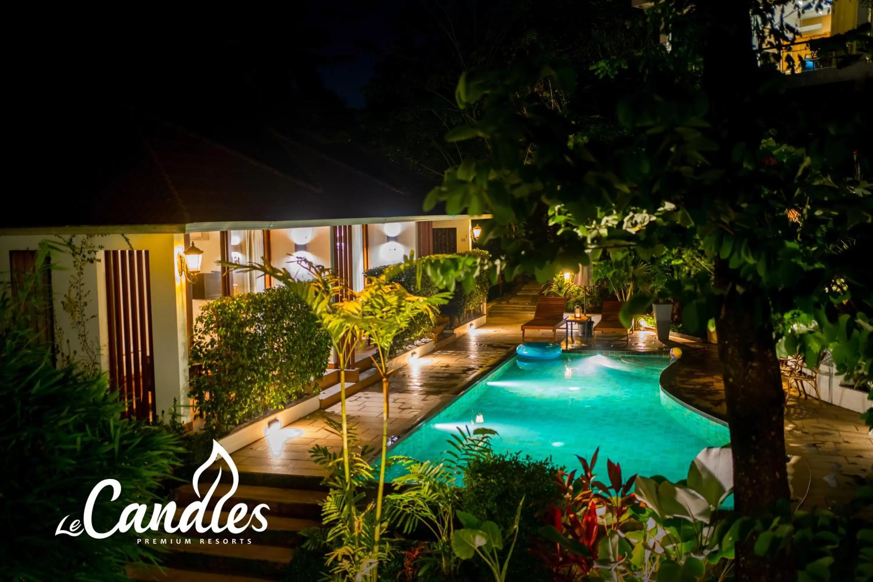 Pool view in Le Candles Resort