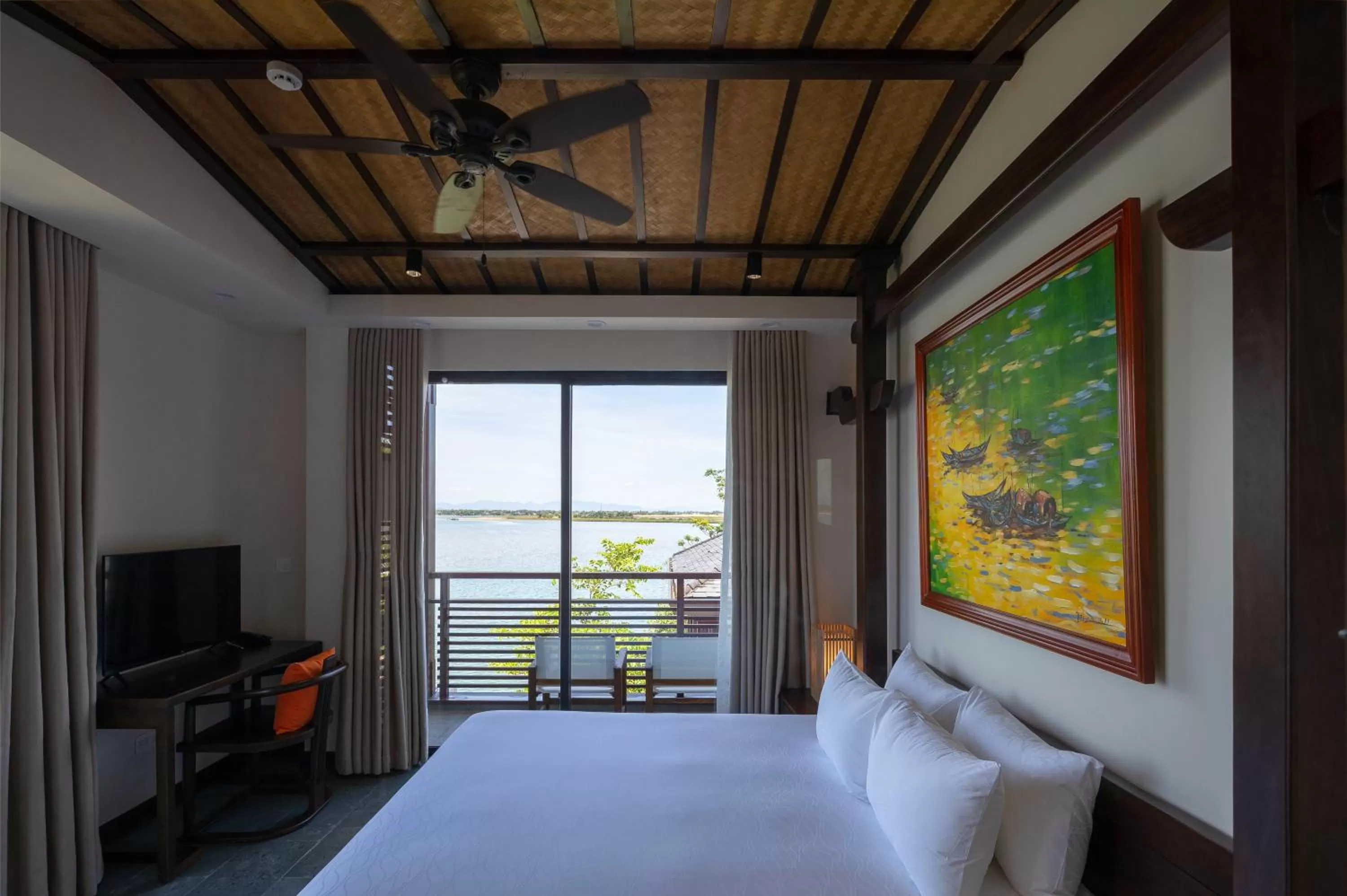 River view, Bed in Nghê Prana Hotel and Spa Hoi An