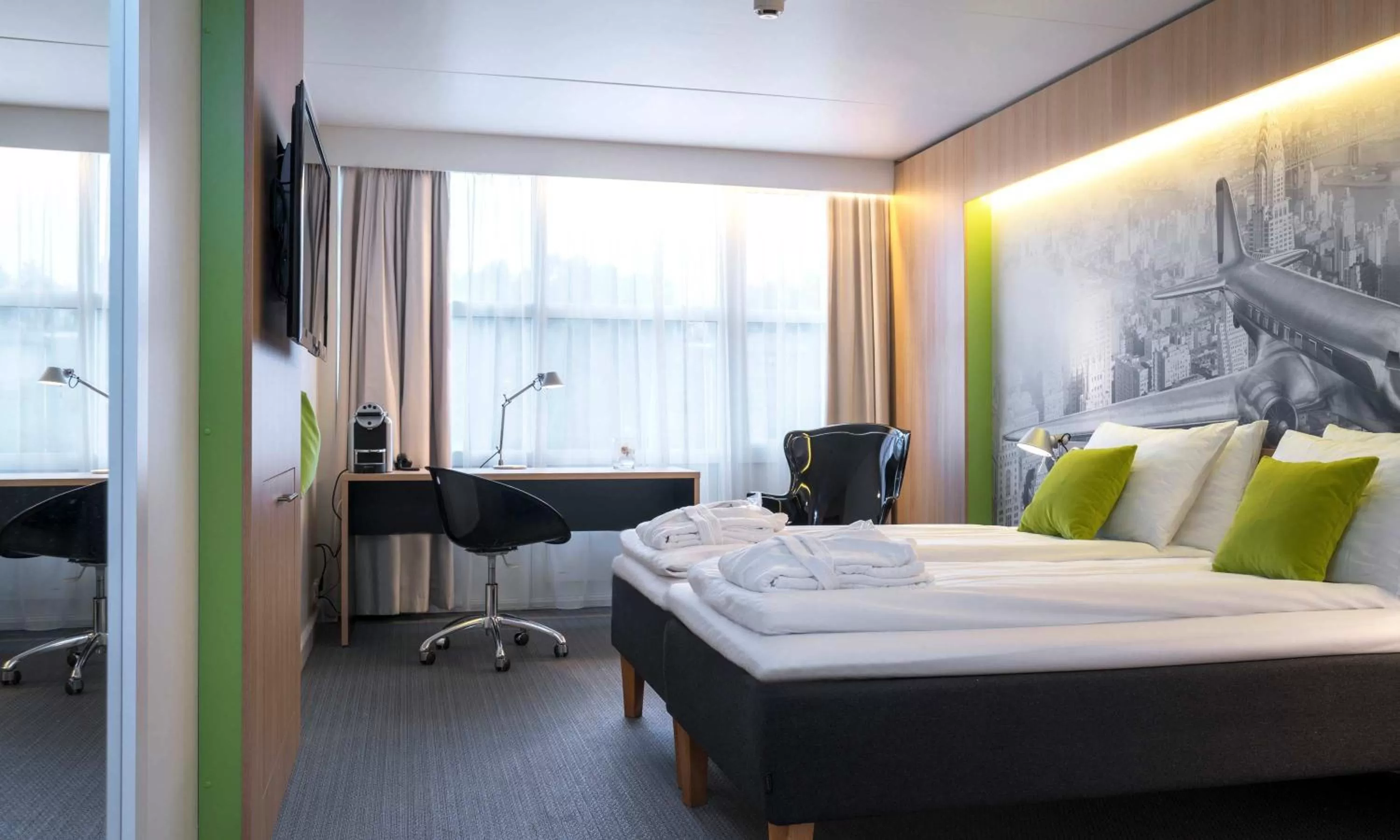 Bedroom, Bed in Thon Hotel Bergen Airport