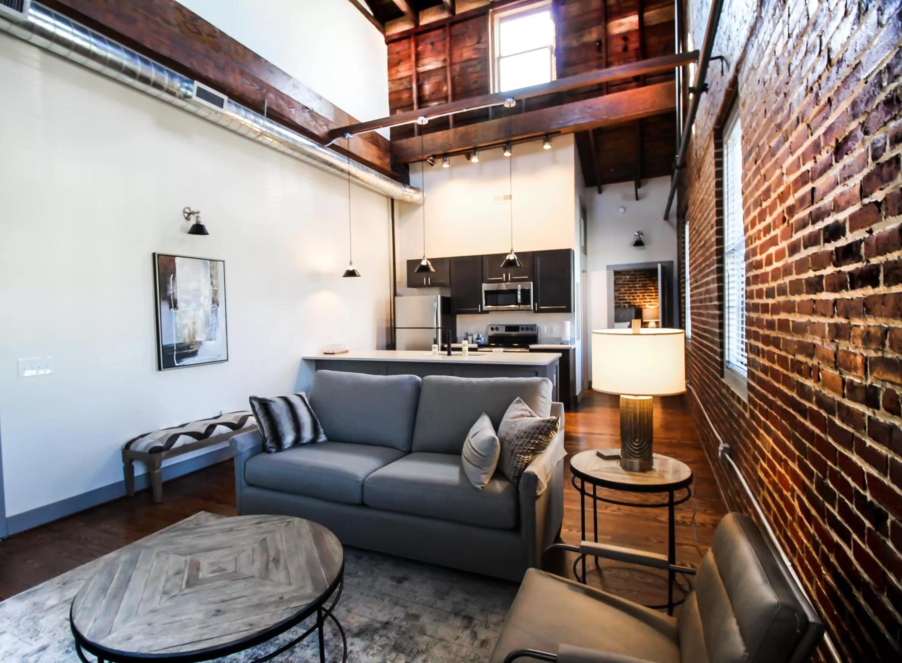 Seating area in The Lofts at Downtown Salem