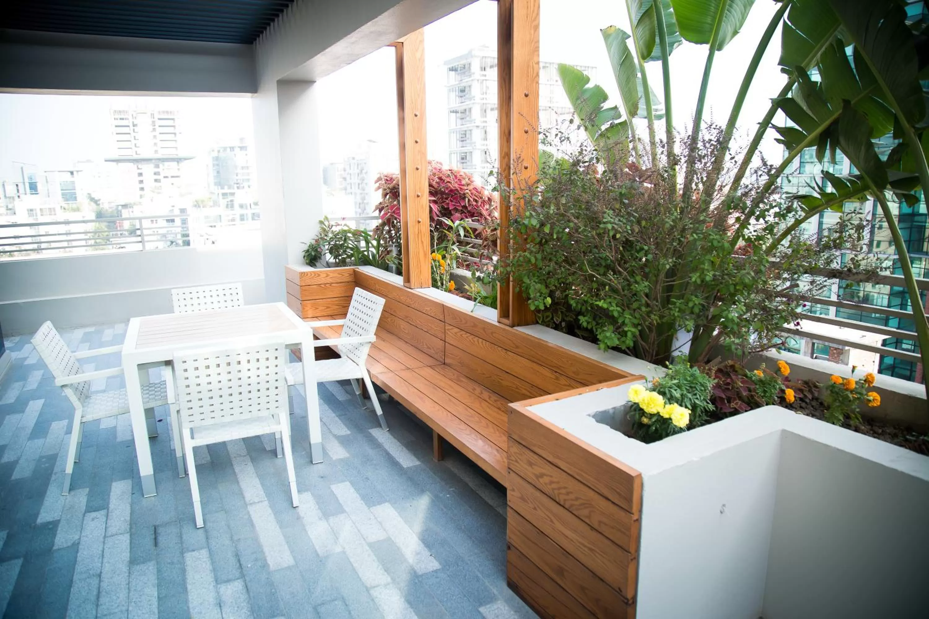 Patio in Lakeshore Suites, Banani
