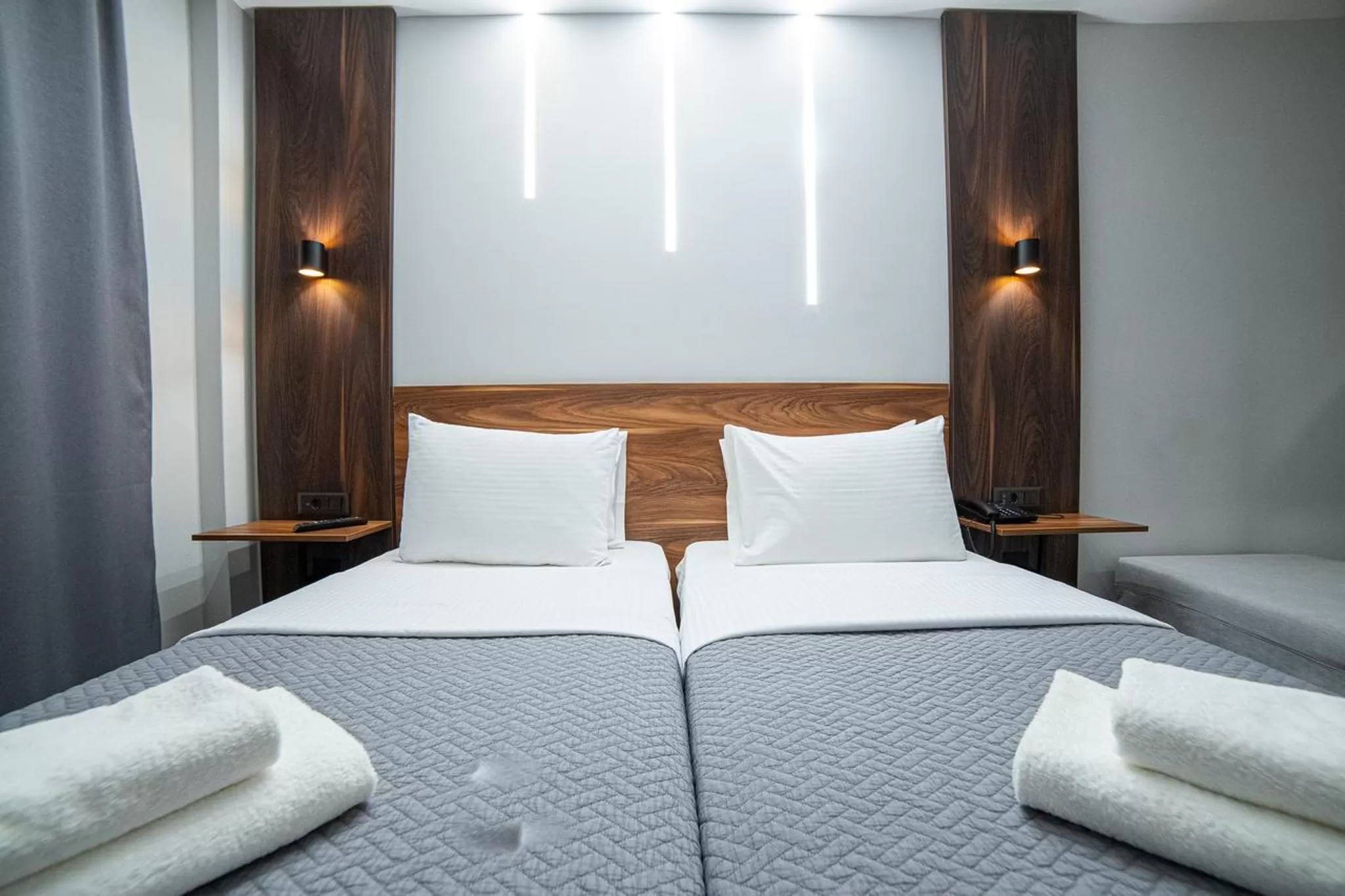 Bed in Argo Hotel Piraeus