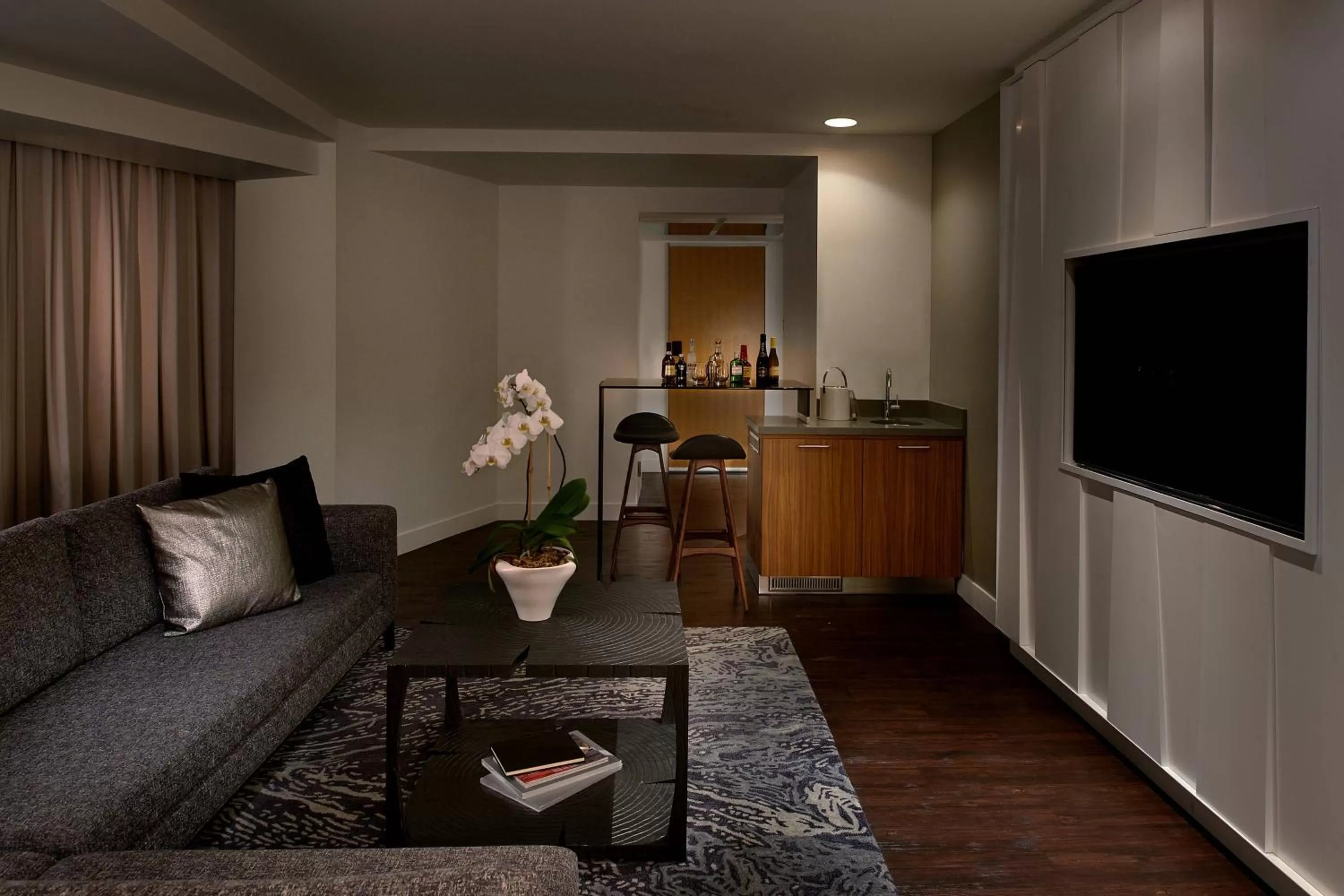 Living room in W Boston